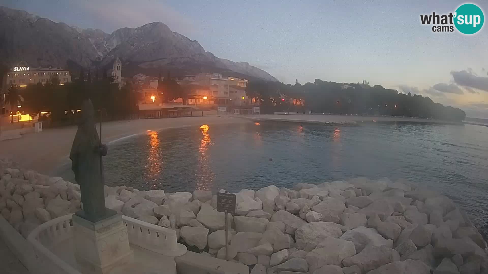 Webcam live Baška Voda – St. Nikola und Strand