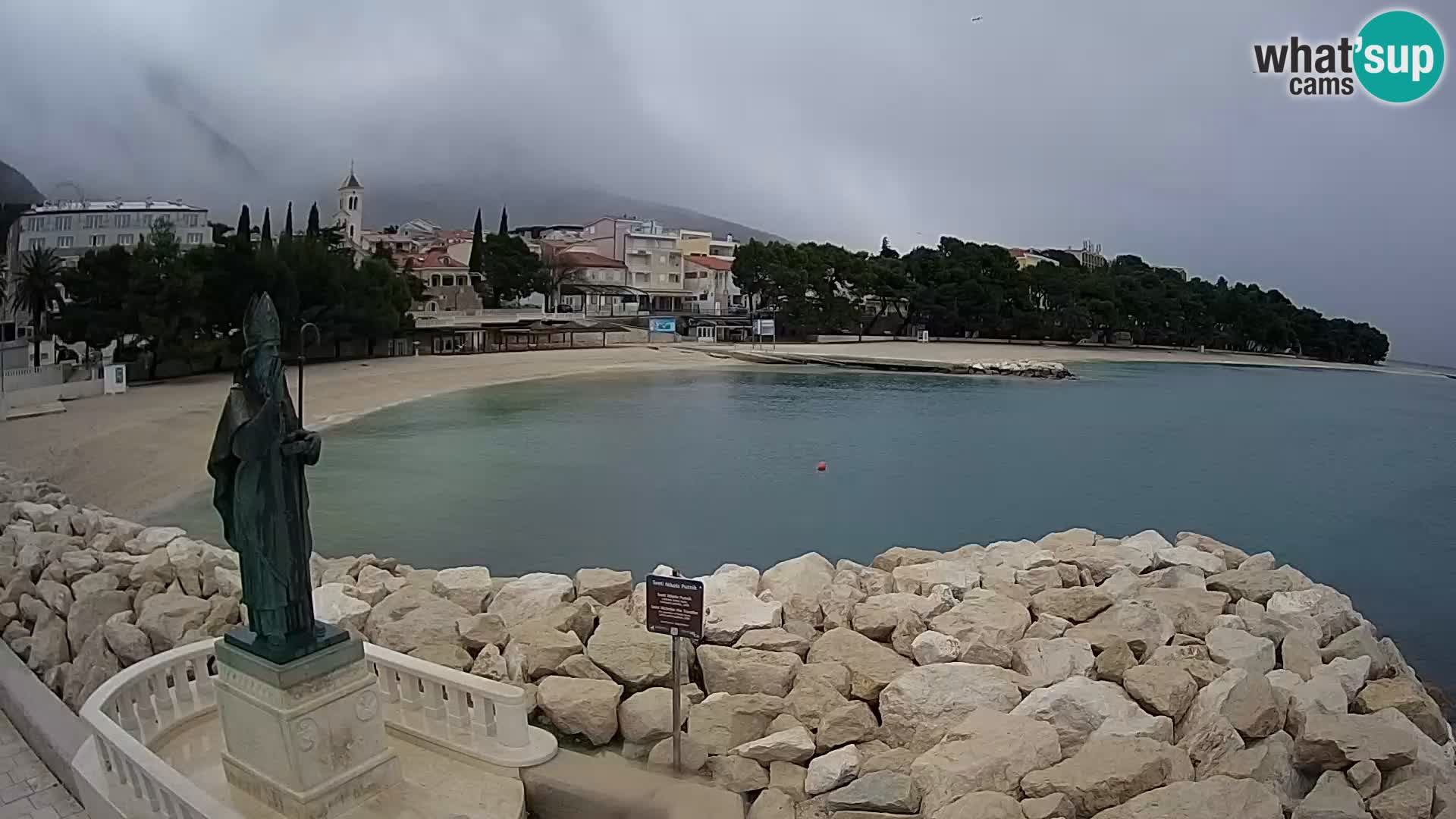 Webcam Baška Voda – Saint-Nikola et plage