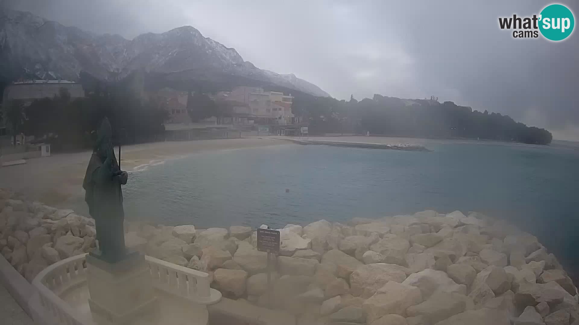 Webcam live Baška Voda – St. Nikola und Strand