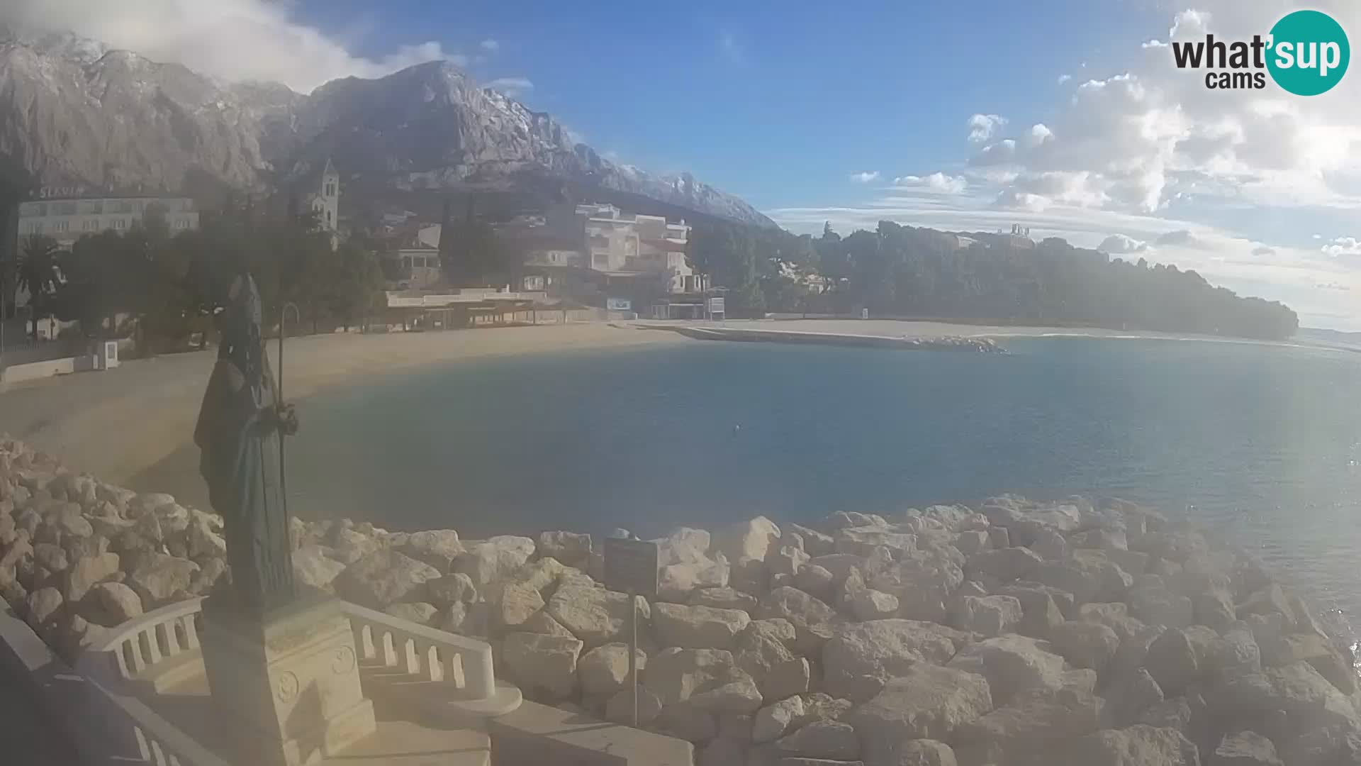 Webcam live Baška Voda – St. Nikola und Strand