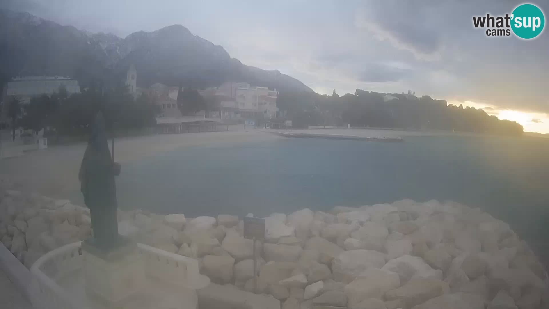 Spletna kamera Baška Voda – Sv. Nikola in plaža