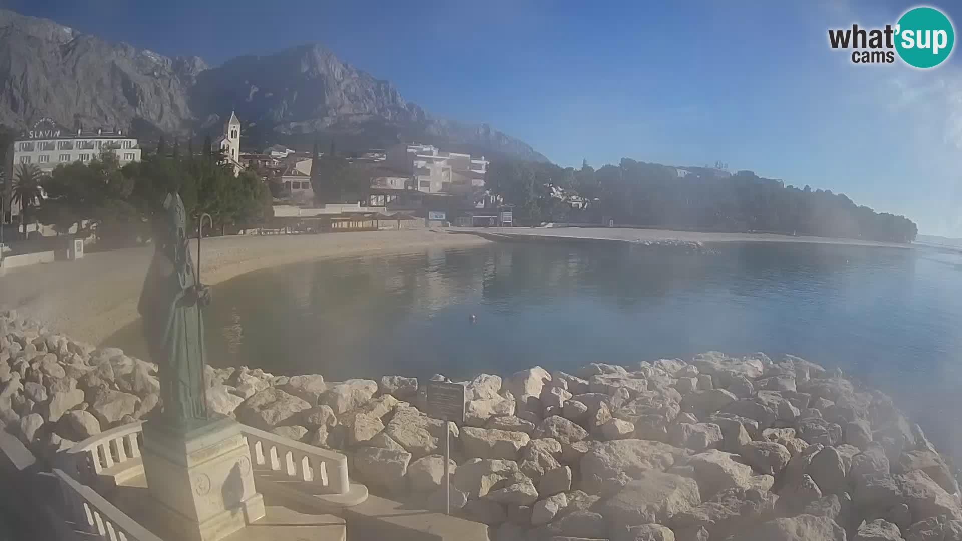 Webcam live Baška Voda – St. Nikola und Strand