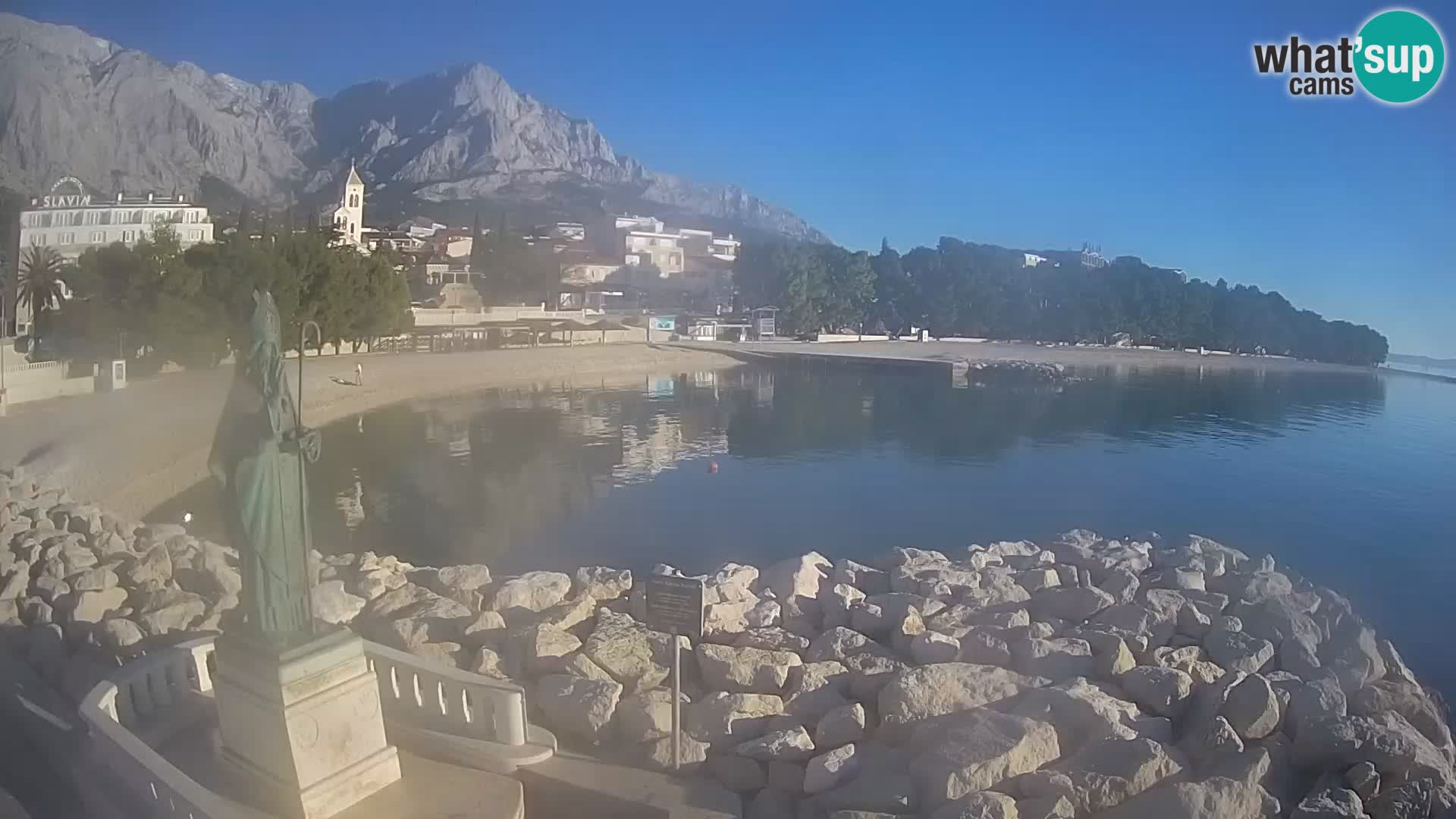 Webcam live Baška Voda – St. Nikola und Strand