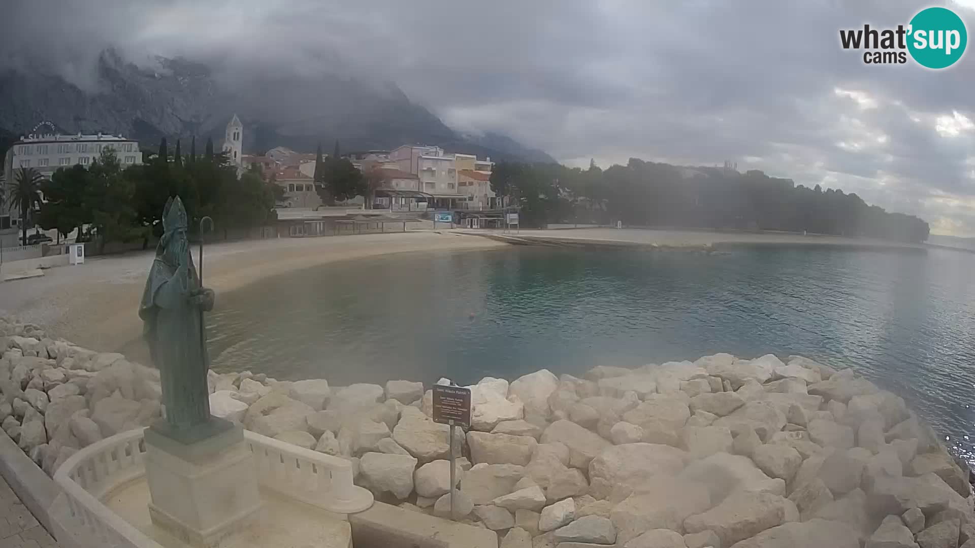 Webcam Baška Voda – Saint-Nikola et plage