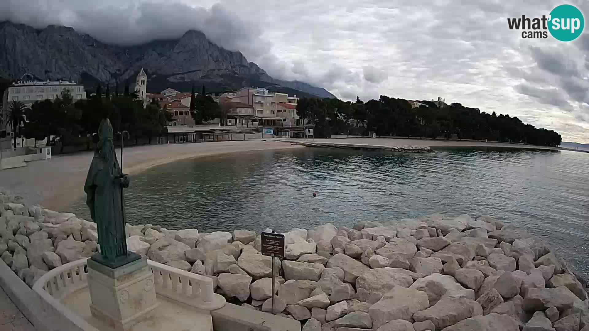 Webcam live Baška Voda – St. Nikola und Strand