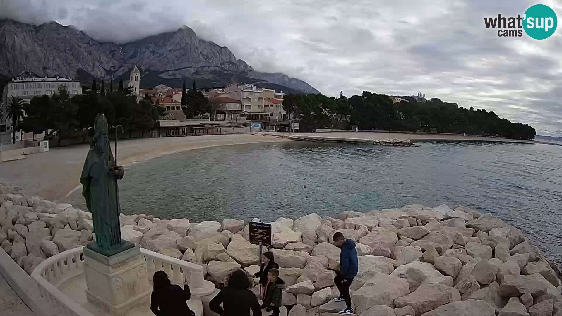 Webcam live Baška Voda – St. Nikola und Strand