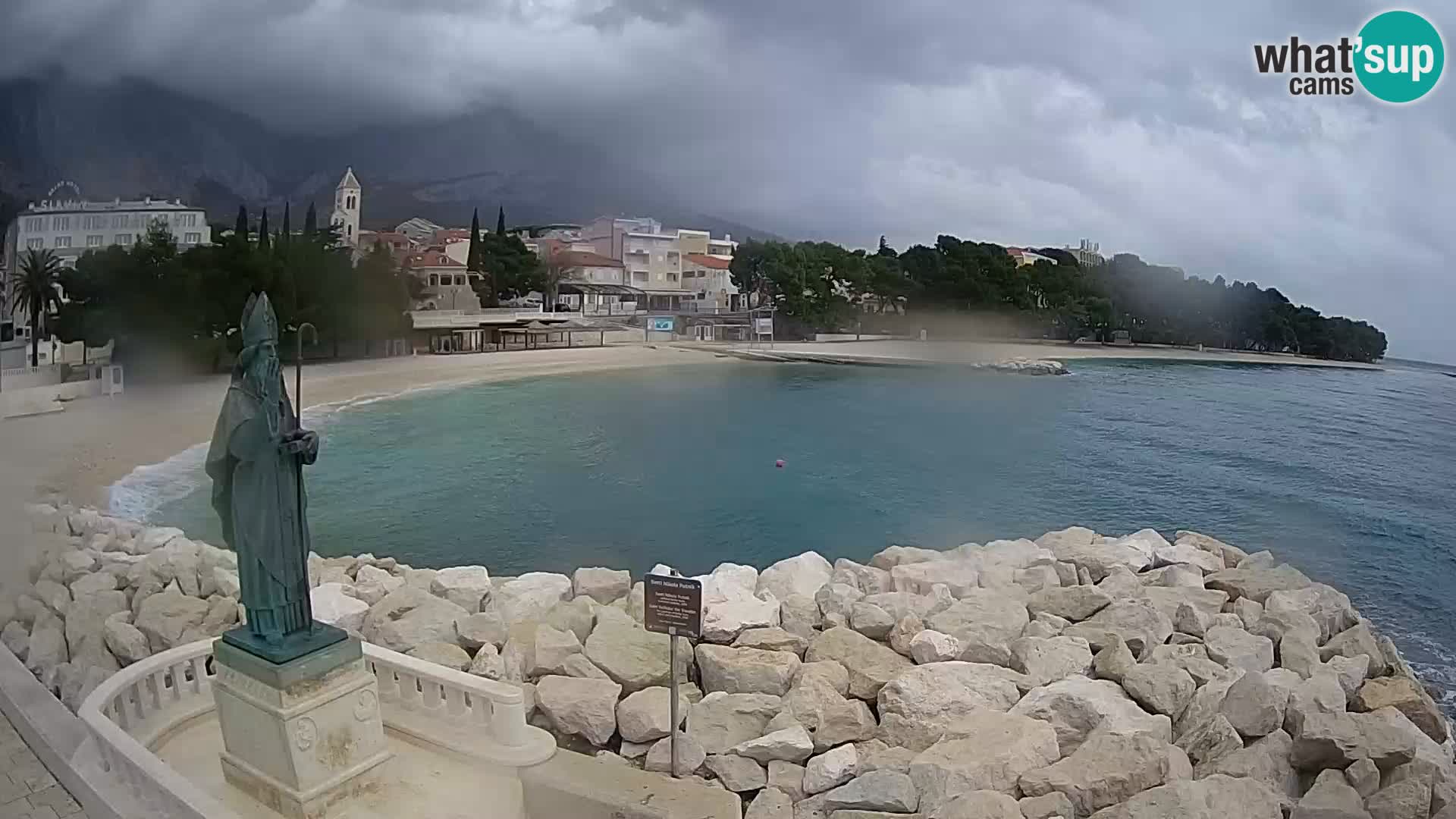 Webcam live Baška Voda – St. Nikola und Strand