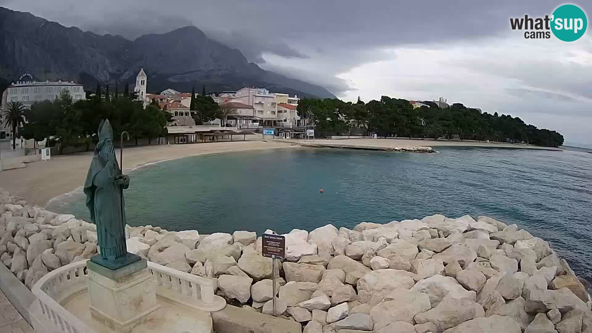 Web kamera Baška Voda – Sv. Nikola i plaža