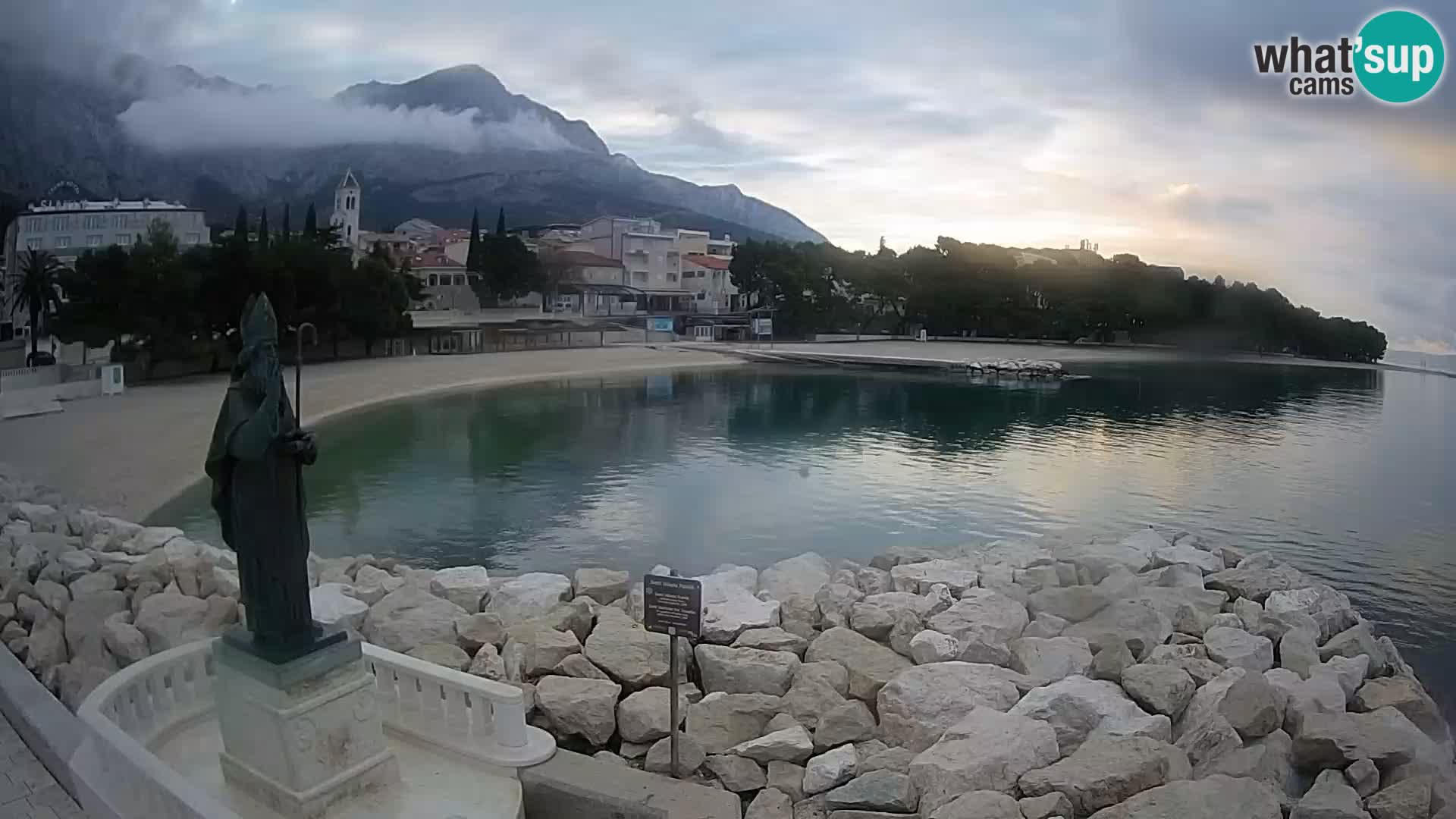 Web kamera Baška Voda – Sv. Nikola i plaža