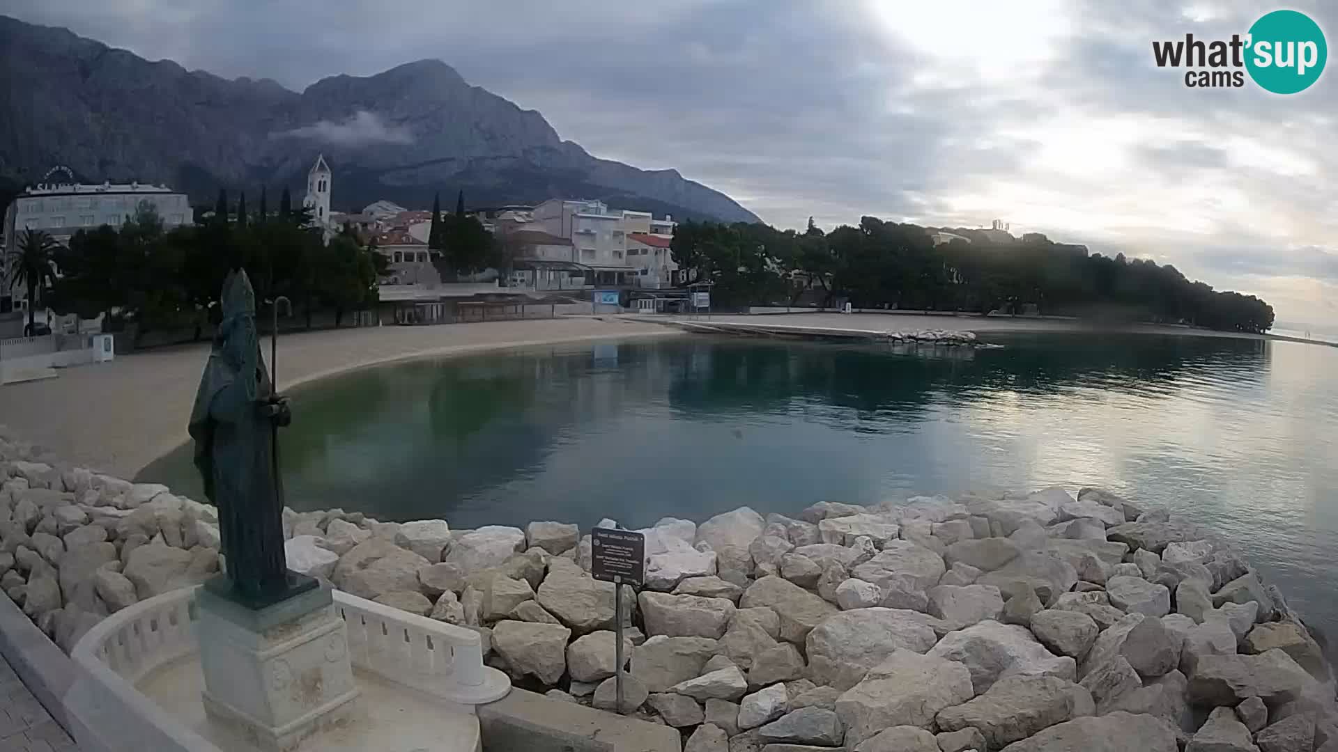 Web kamera Baška Voda – Sv. Nikola i plaža