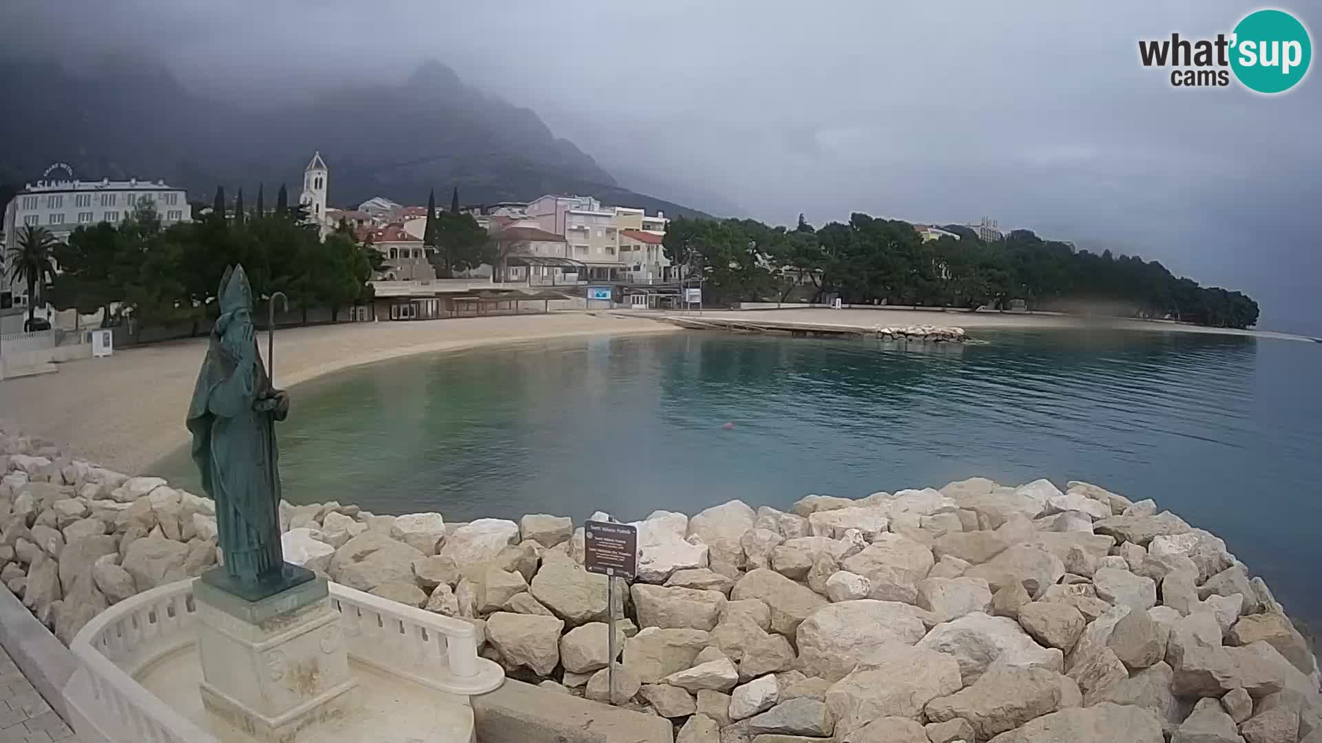 Web kamera Baška Voda – Sv. Nikola i plaža