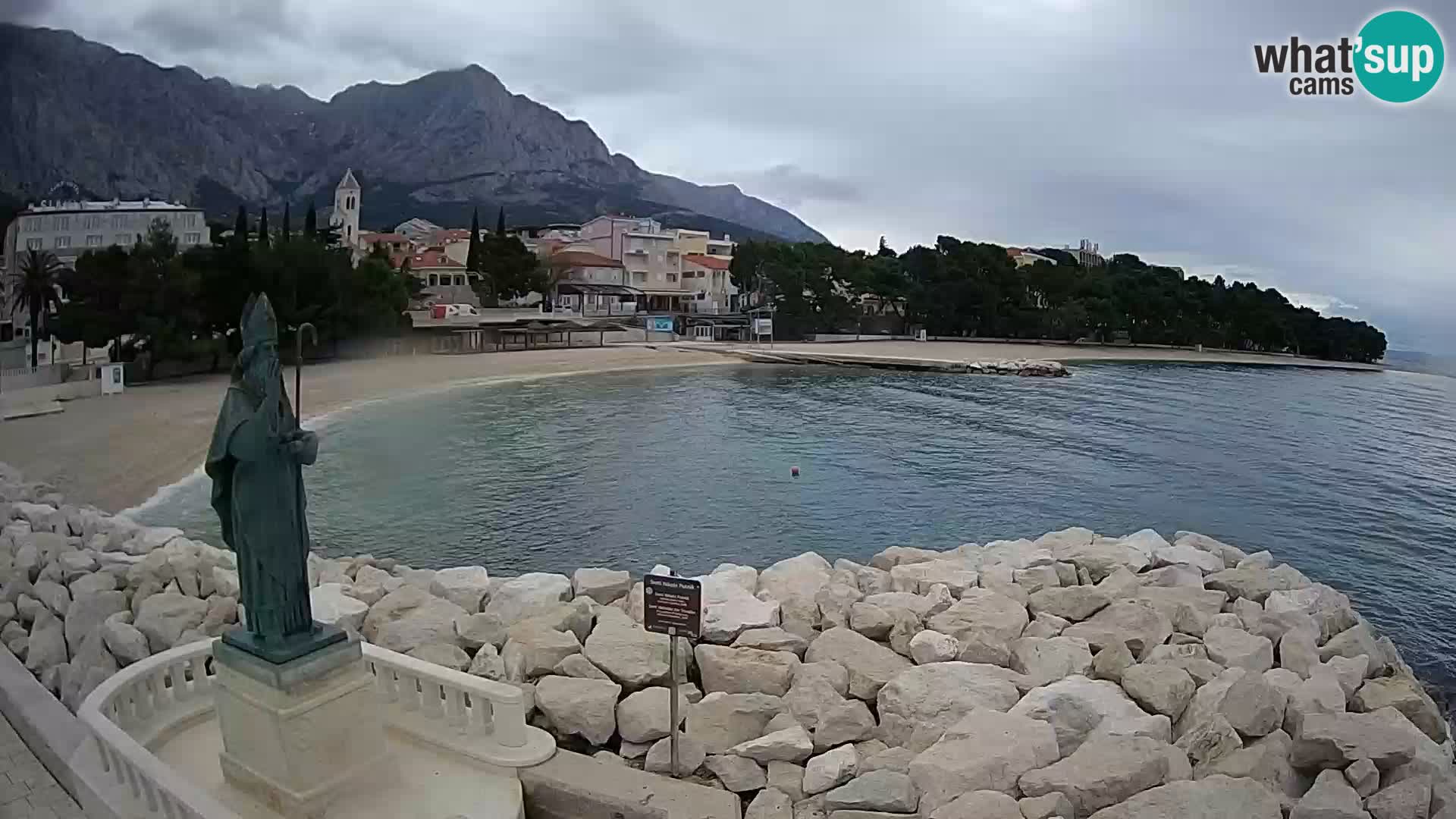 Webcam live Baška Voda – St. Nikola und Strand