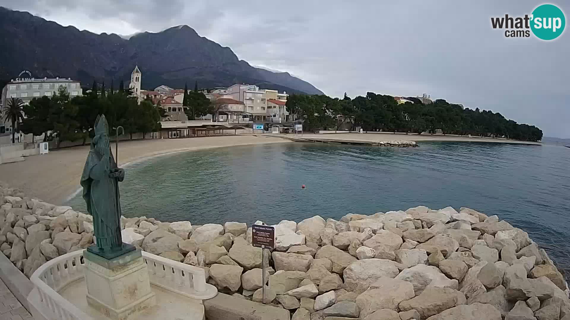 Web kamera Baška Voda – Sv. Nikola i plaža