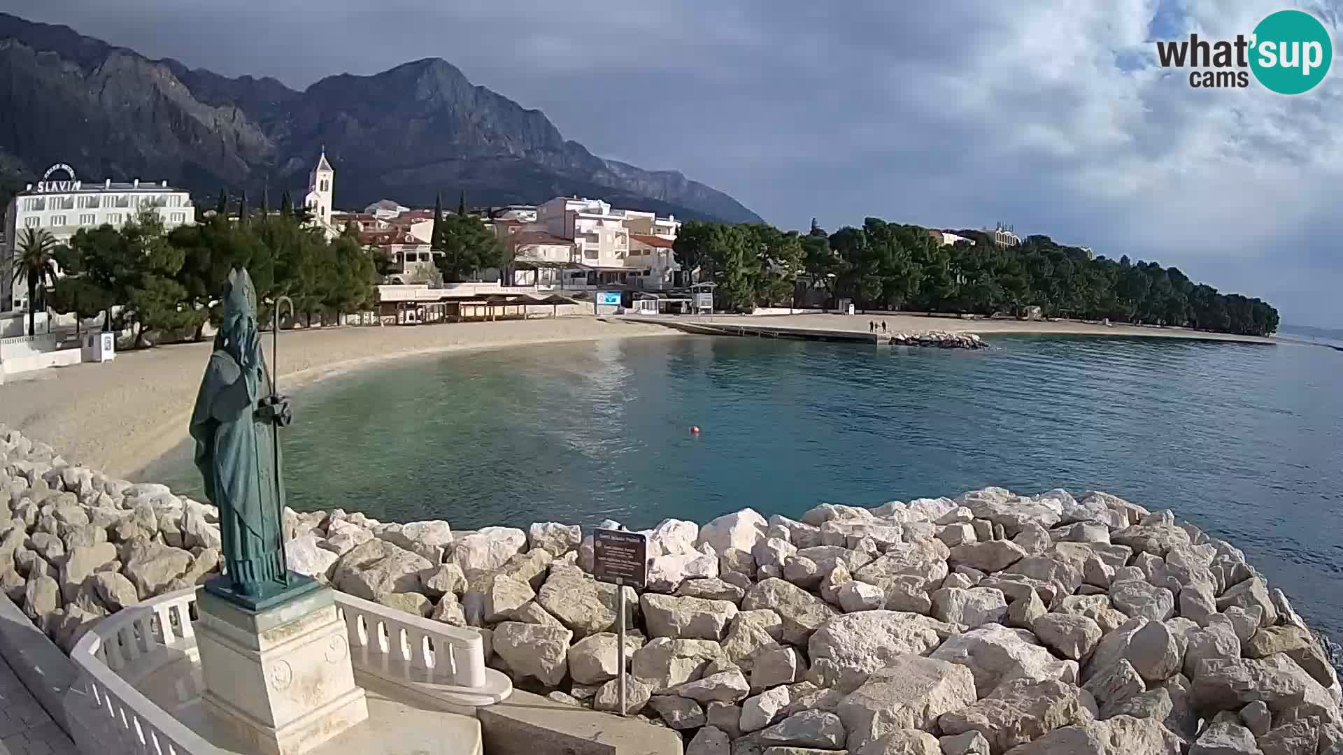 Webcam live Baška Voda – St. Nikola und Strand