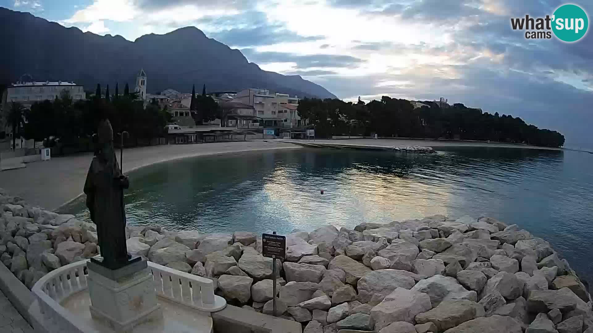 Webcam live Baška Voda – St. Nikola und Strand