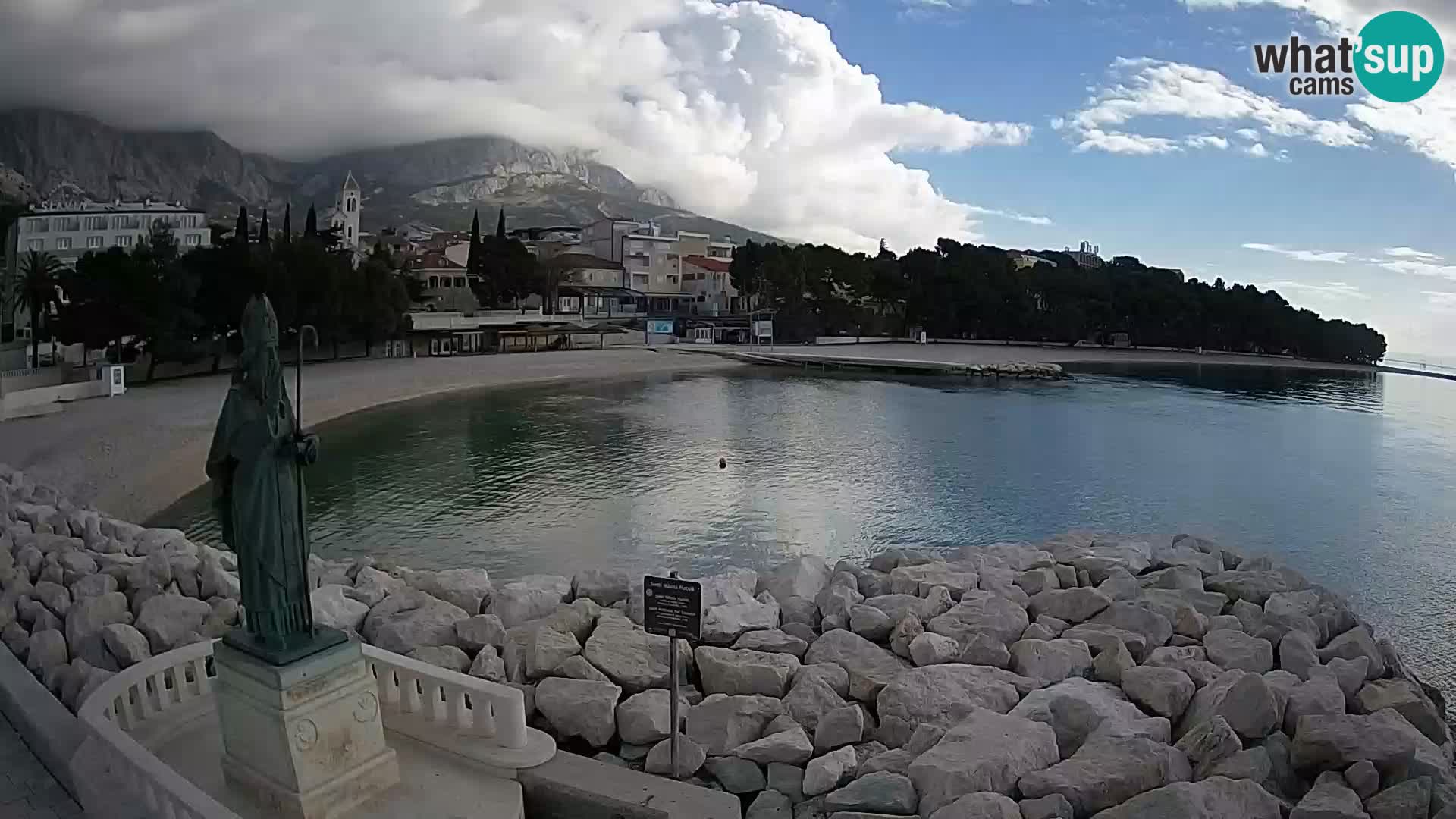 Webcam Baška Voda – Saint-Nikola et plage