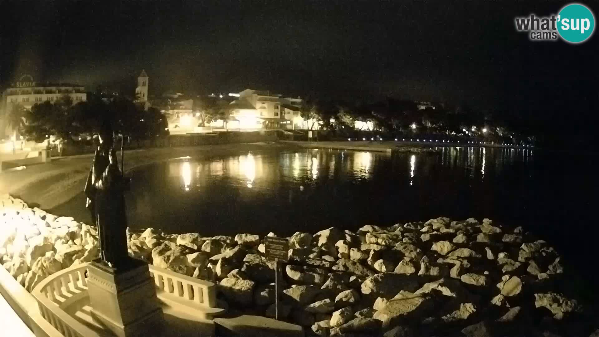 Webcam live Baška Voda – St. Nikola und Strand