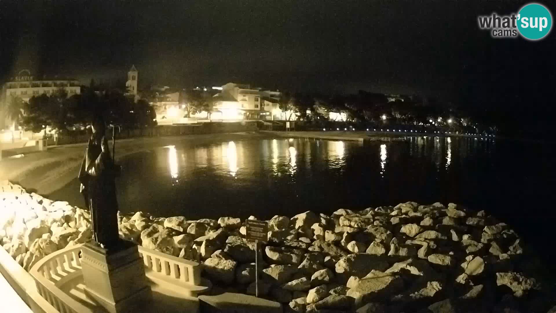 Webcam live Baška Voda – St. Nikola und Strand