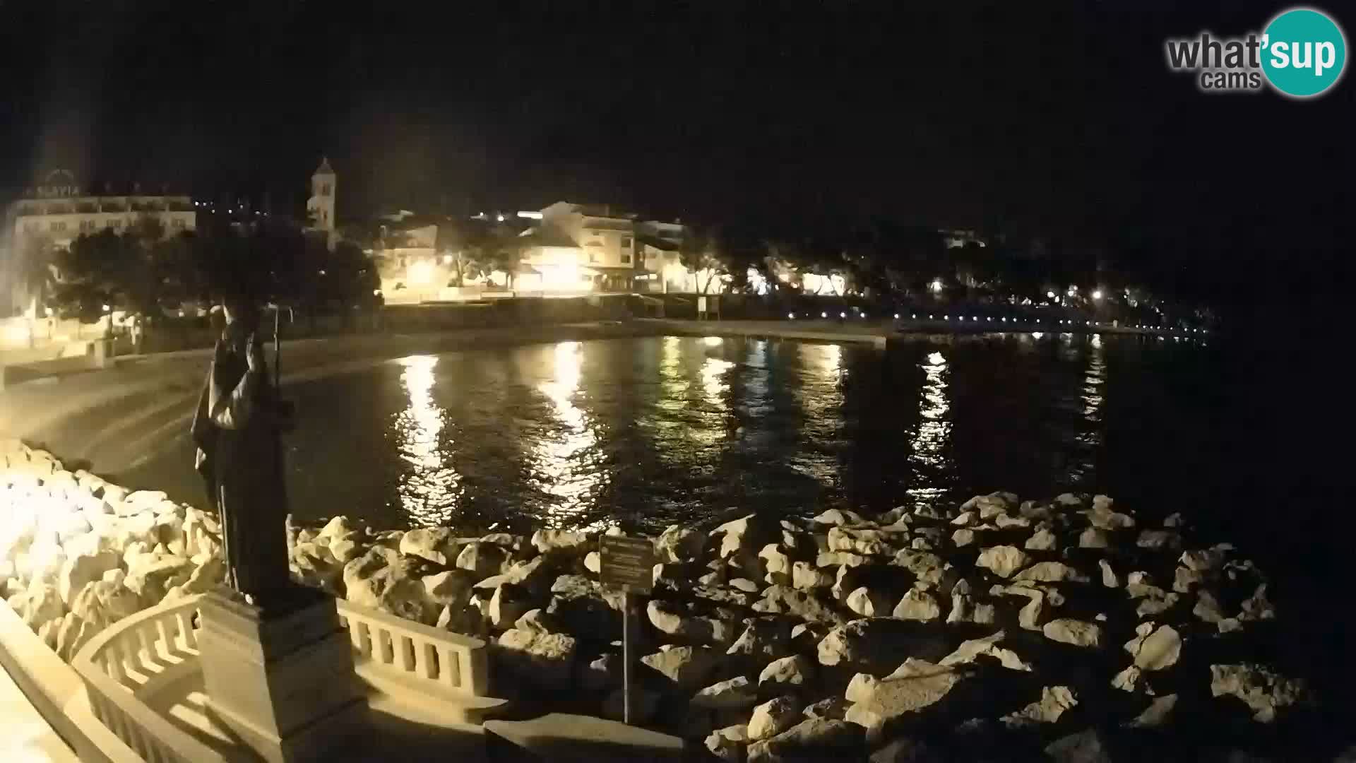 Webcam live Baška Voda – St. Nikola und Strand