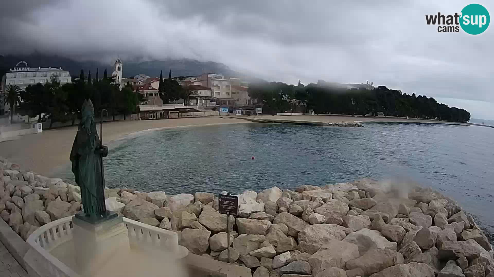 Webcam Baška Voda – Saint-Nikola et plage