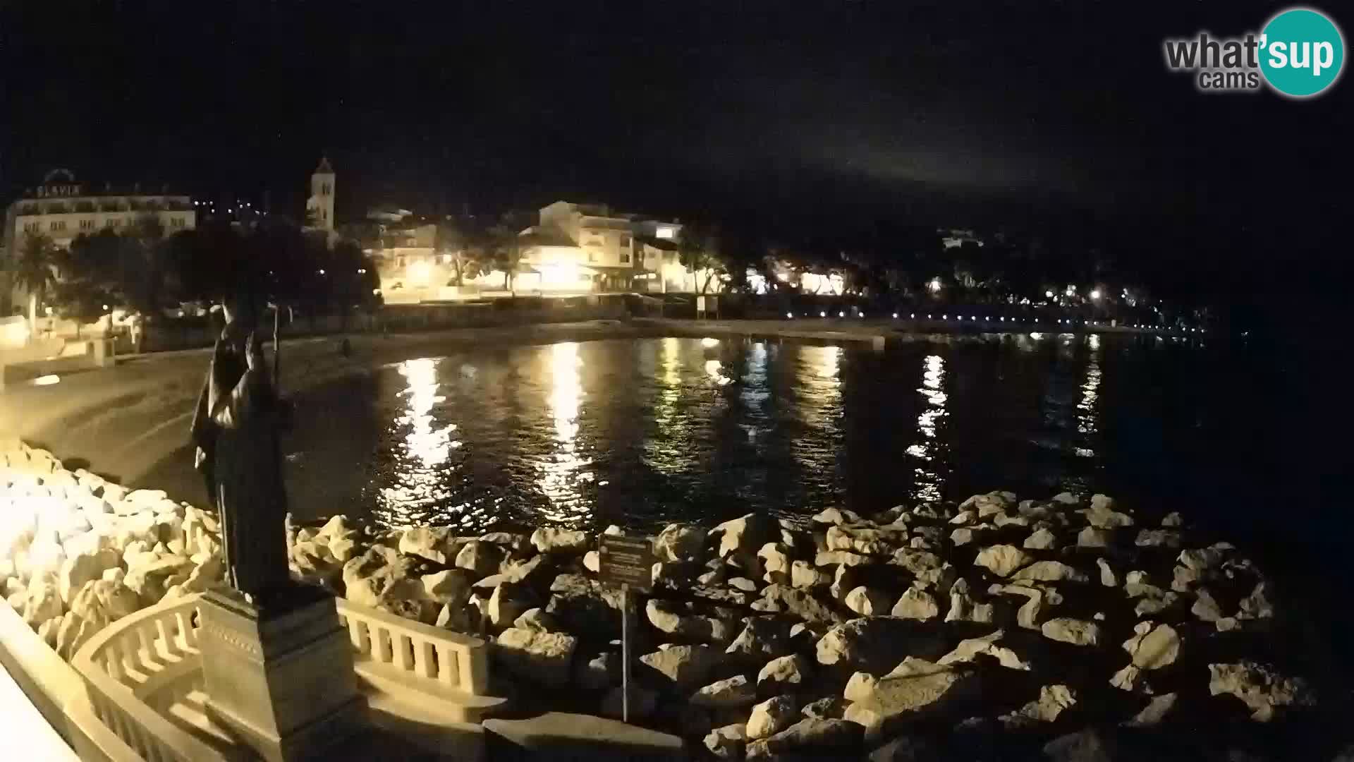 Webcam live Baška Voda – St. Nikola und Strand