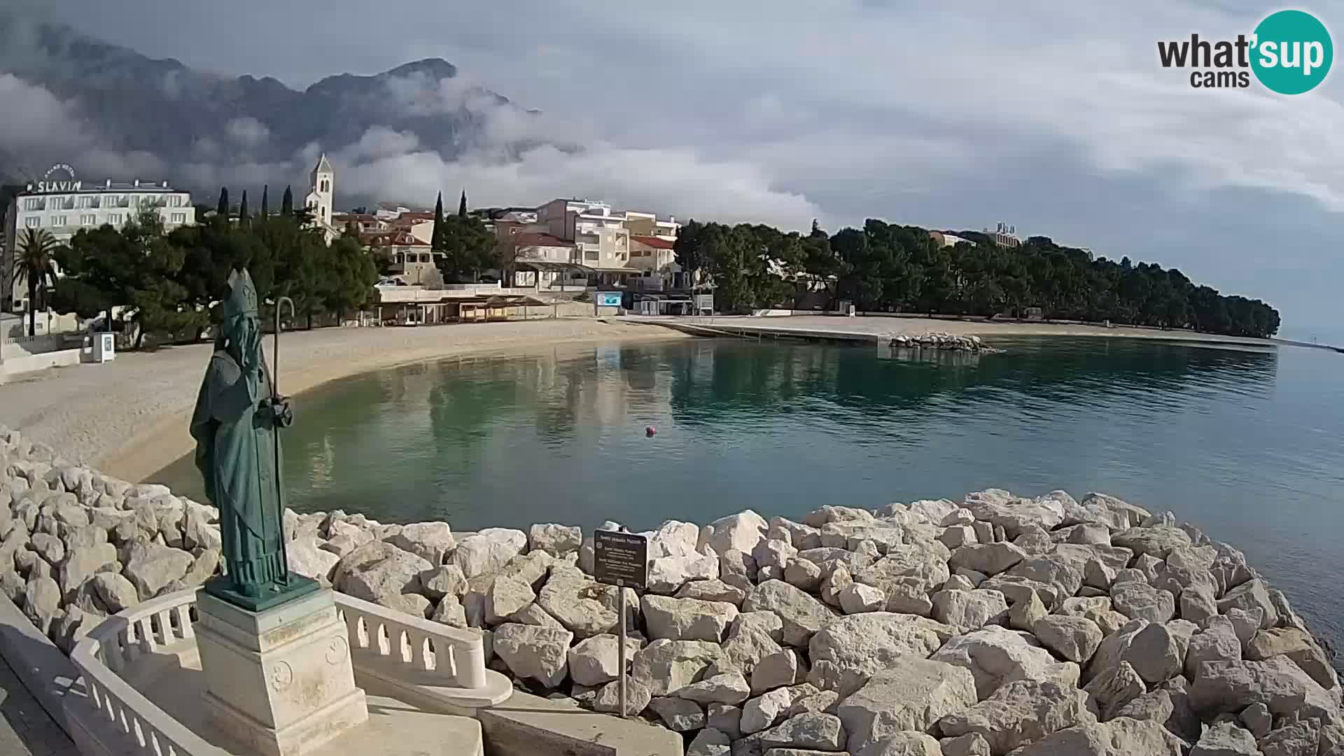 Web kamera Baška Voda – Sv. Nikola i plaža