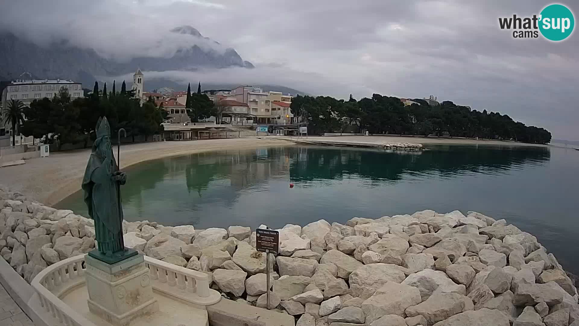 Webcam live Baška Voda – St. Nikola und Strand