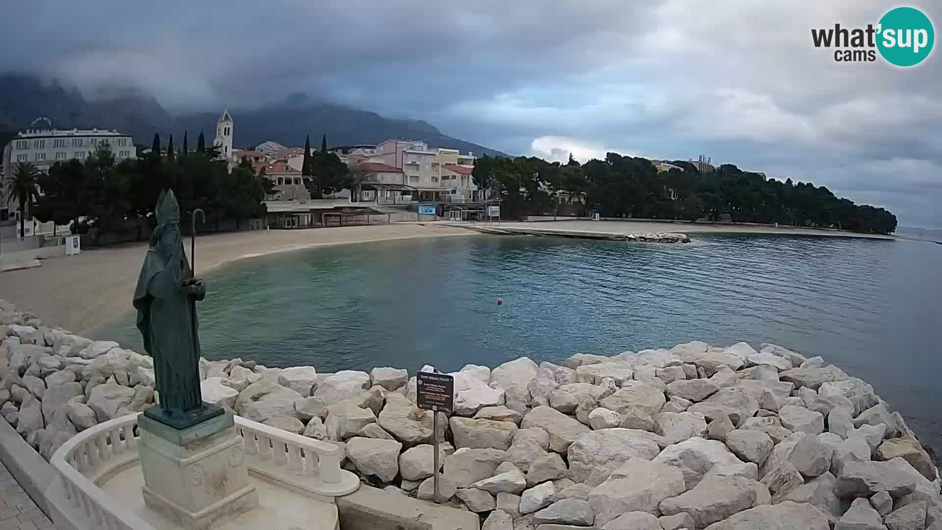 Web kamera Baška Voda – Sv. Nikola i plaža