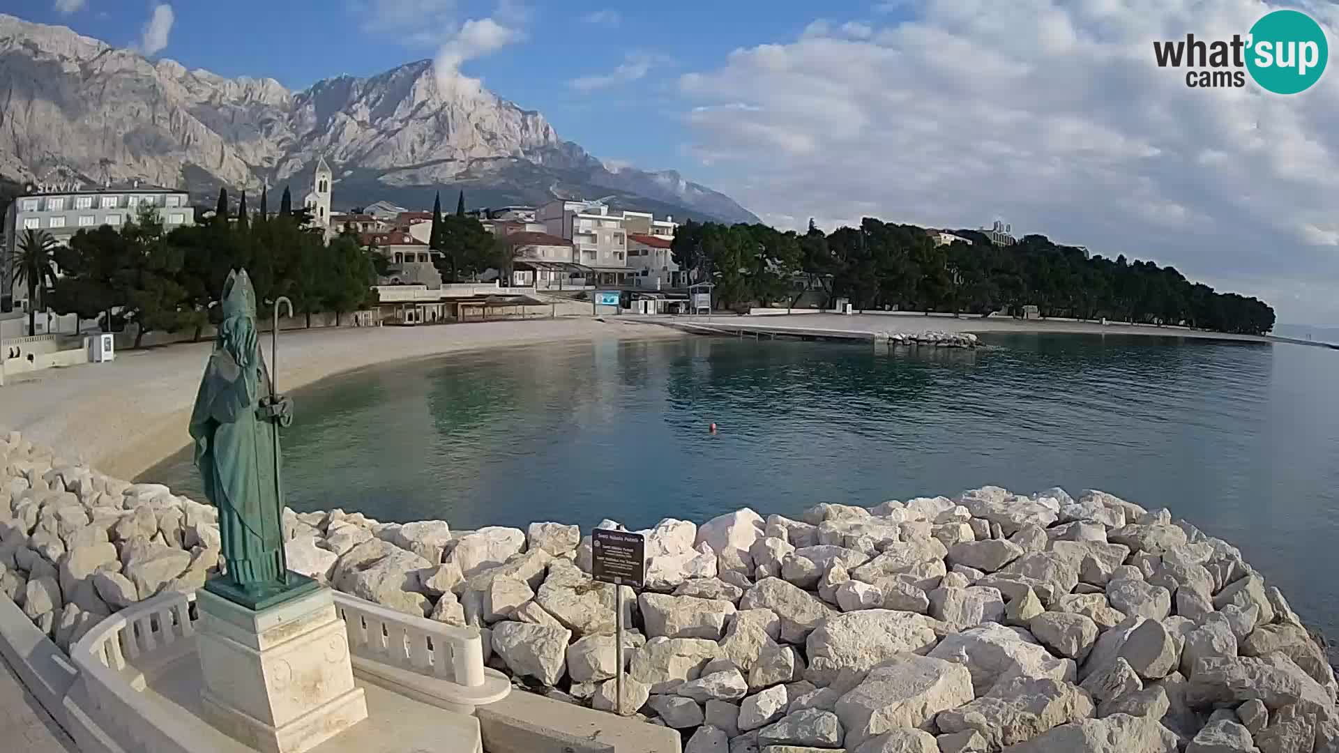 Web kamera Baška Voda – Sv. Nikola i plaža