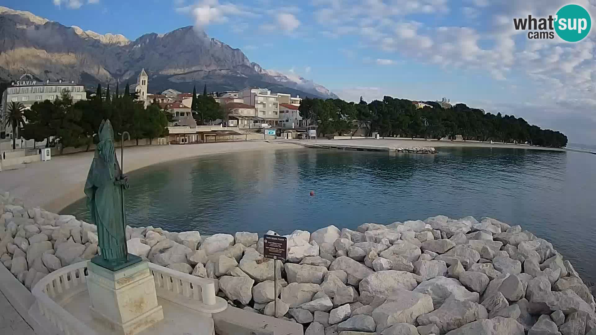 Web kamera Baška Voda – Sv. Nikola i plaža