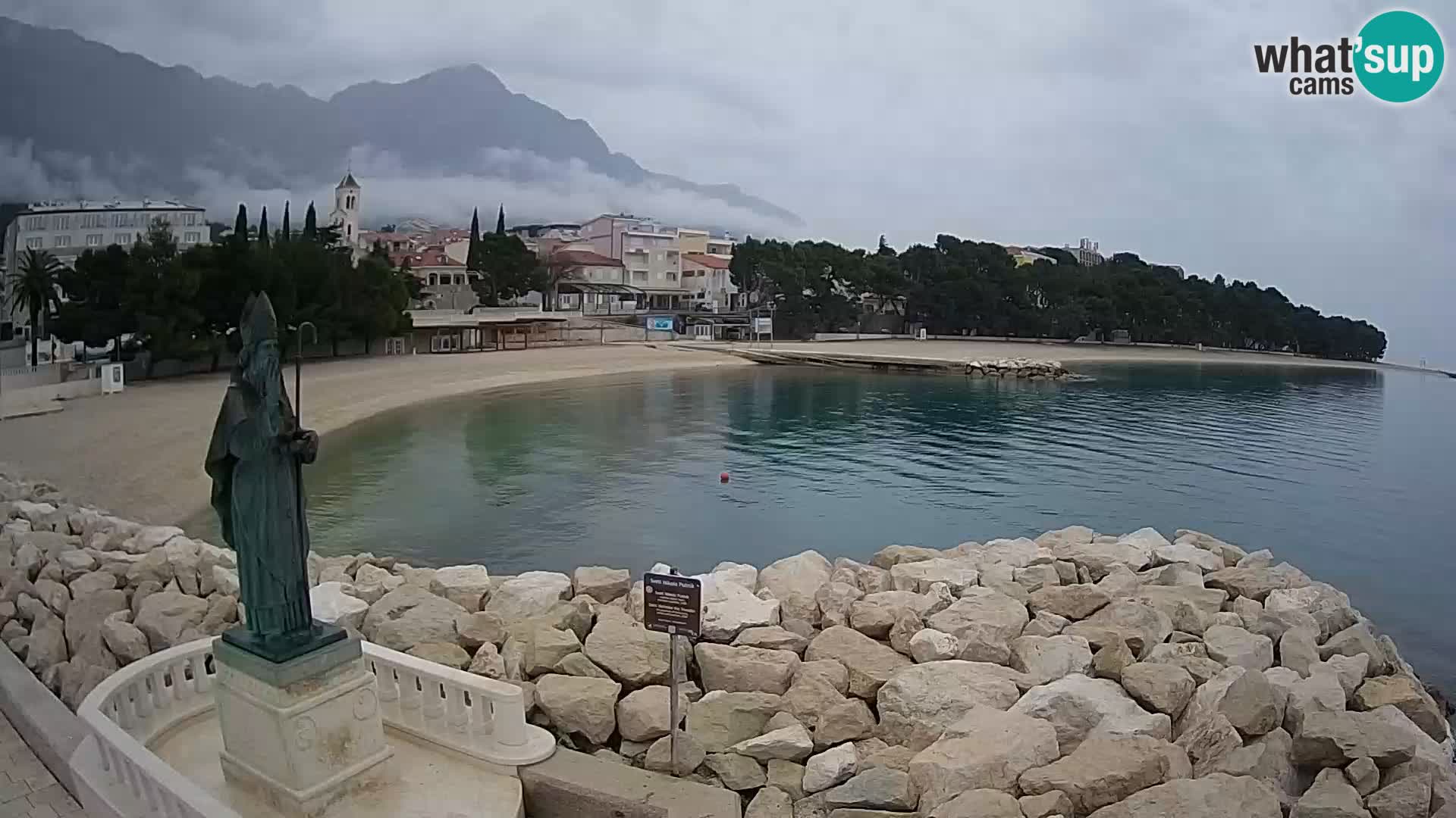 Webcam live Baška Voda – St. Nikola und Strand