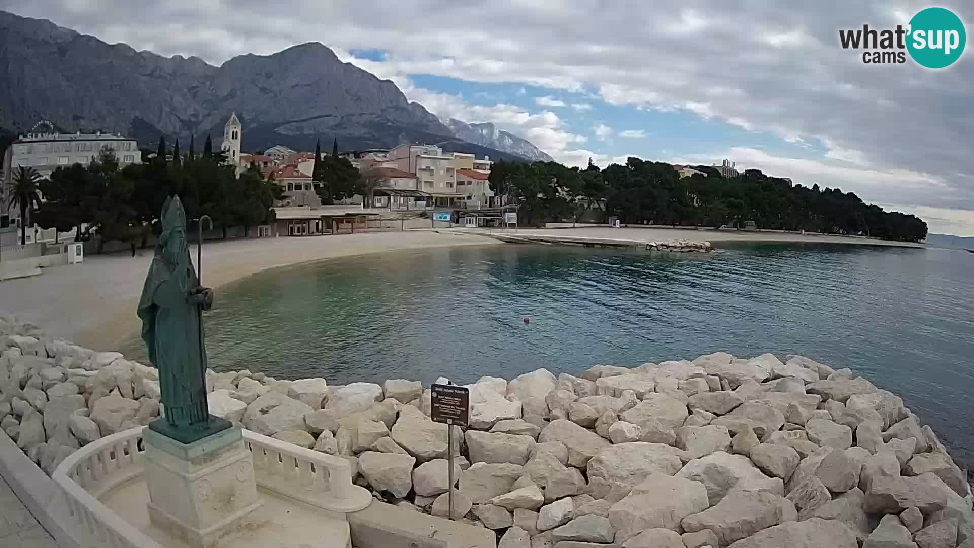 Webcam live Baška Voda – St. Nikola und Strand