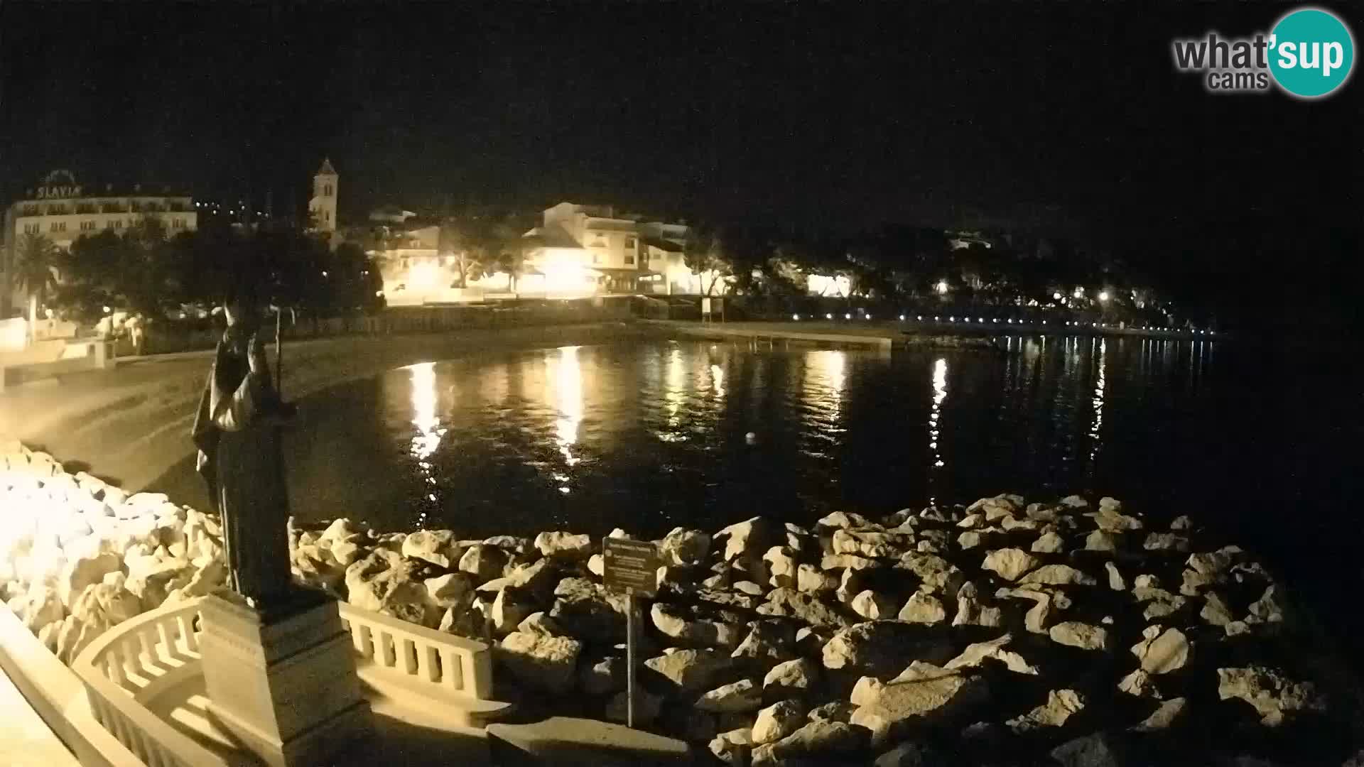 Webcam live Baška Voda – St. Nikola und Strand