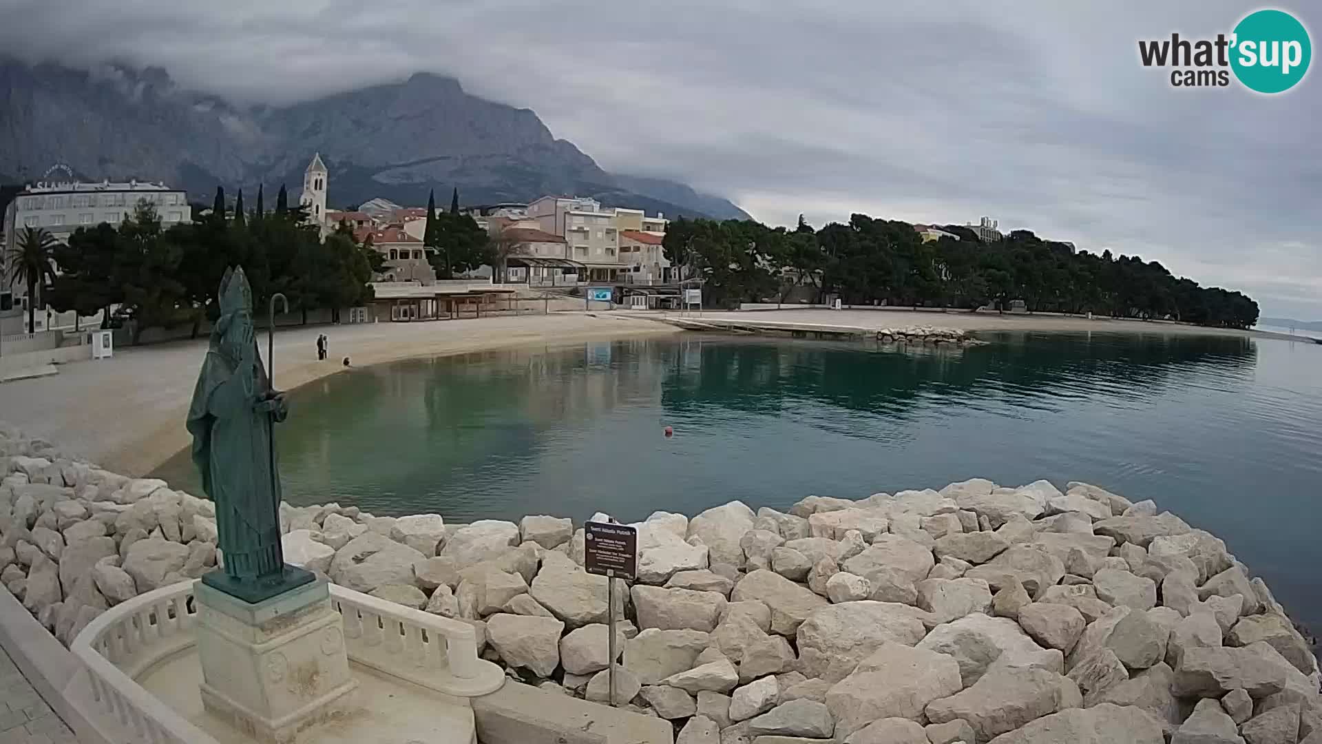 Web kamera Baška Voda – Sv. Nikola i plaža