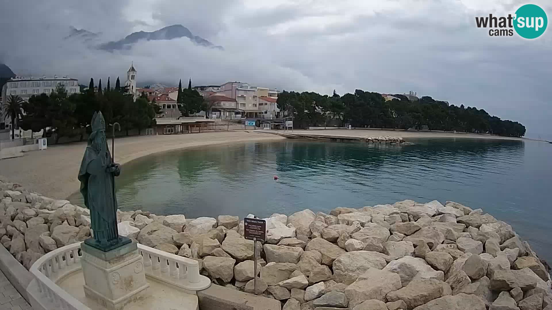 Webcam Baška Voda – Saint-Nikola et plage