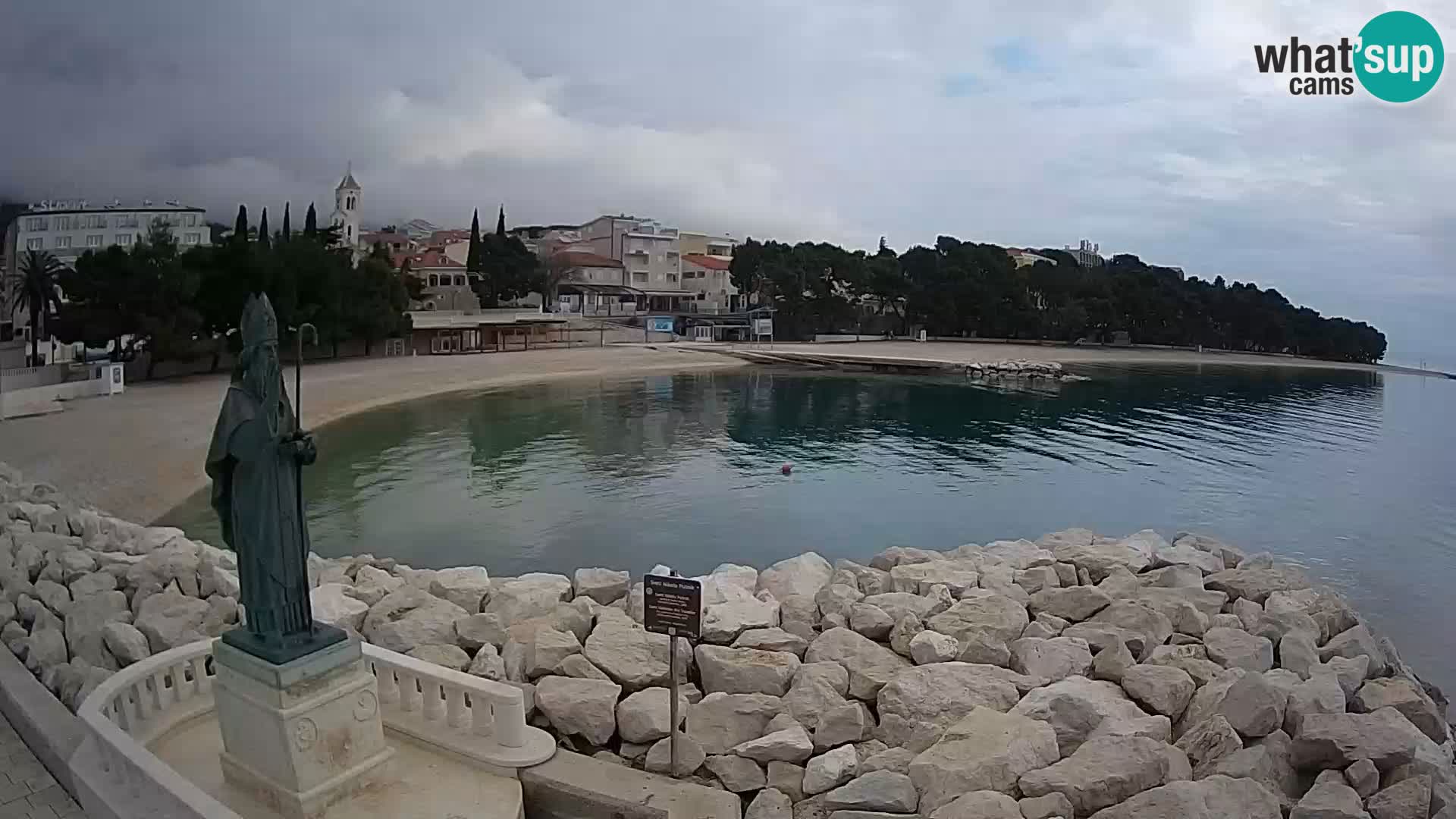 Webcam live Baška Voda – St. Nikola und Strand