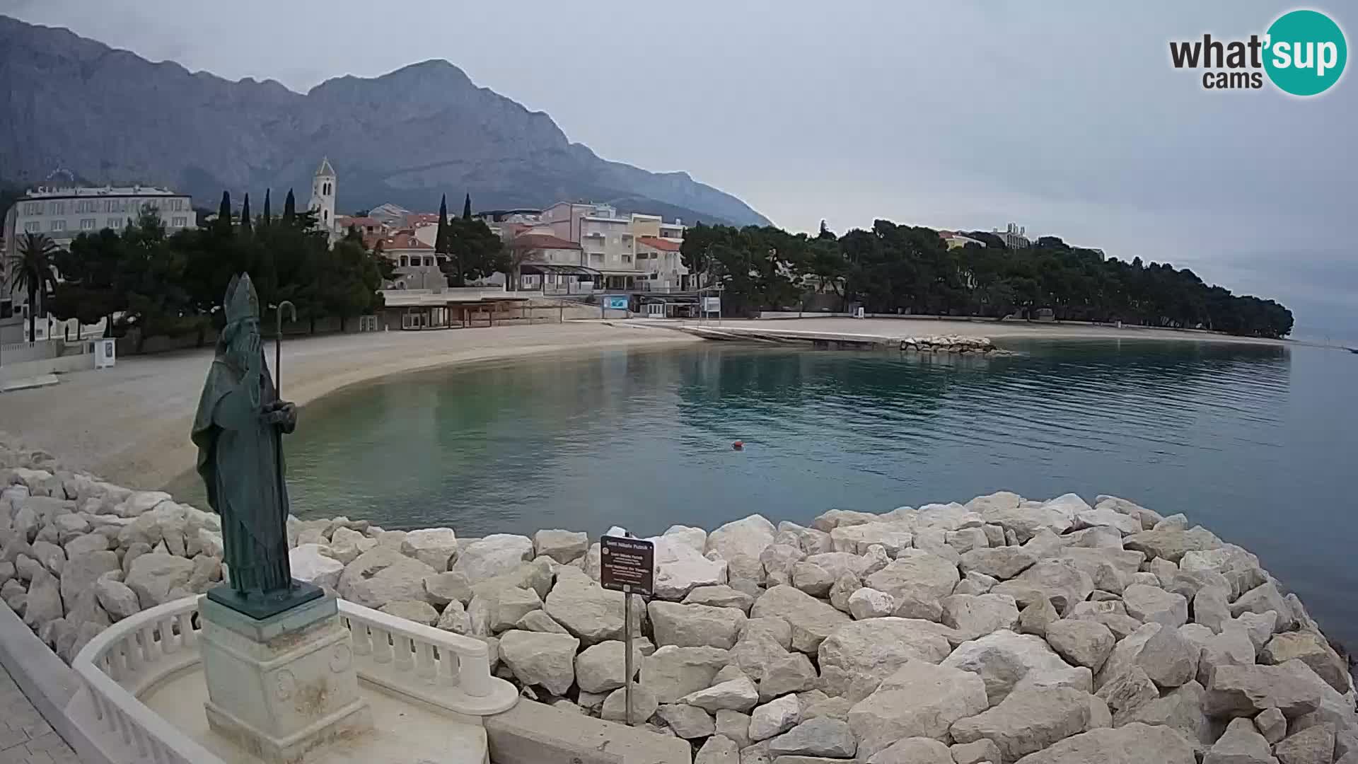 Webcam Baška Voda – Saint-Nikola et plage