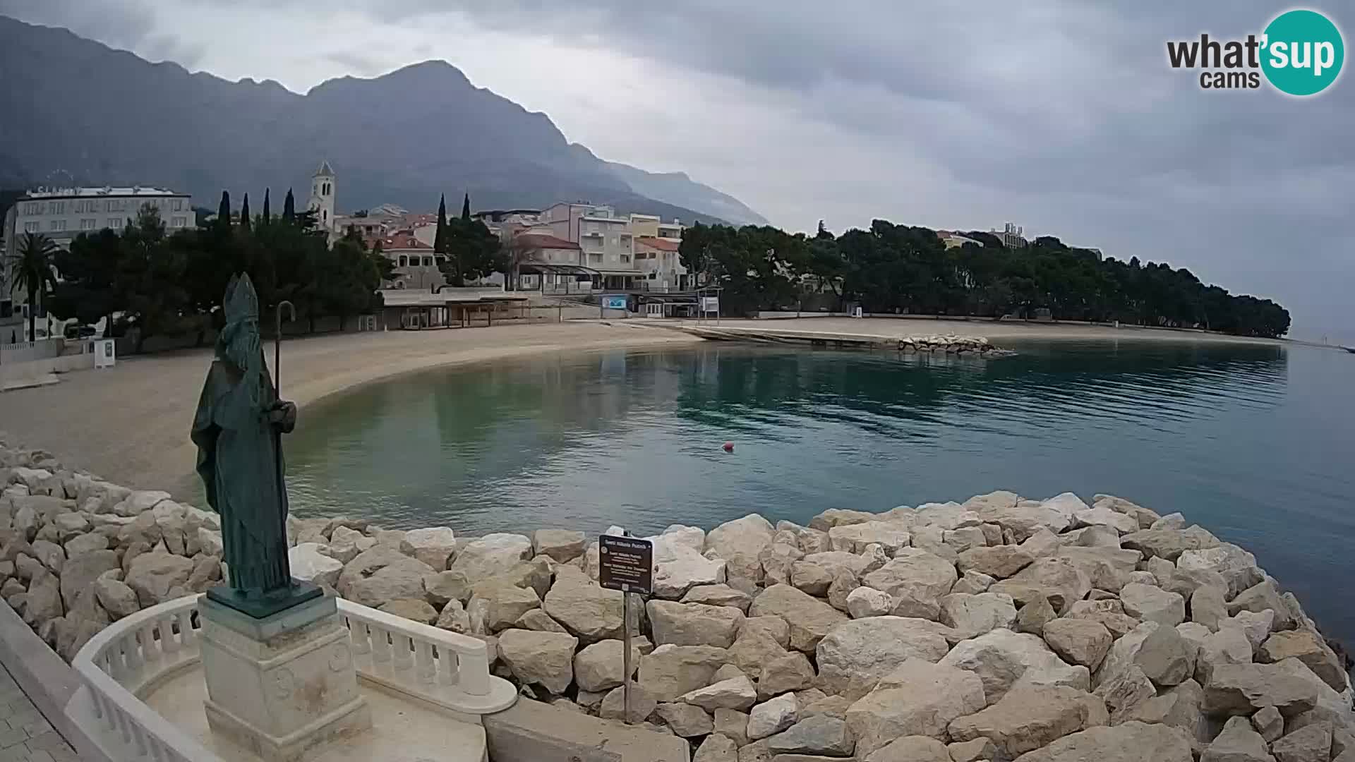 Web kamera Baška Voda – Sv. Nikola i plaža