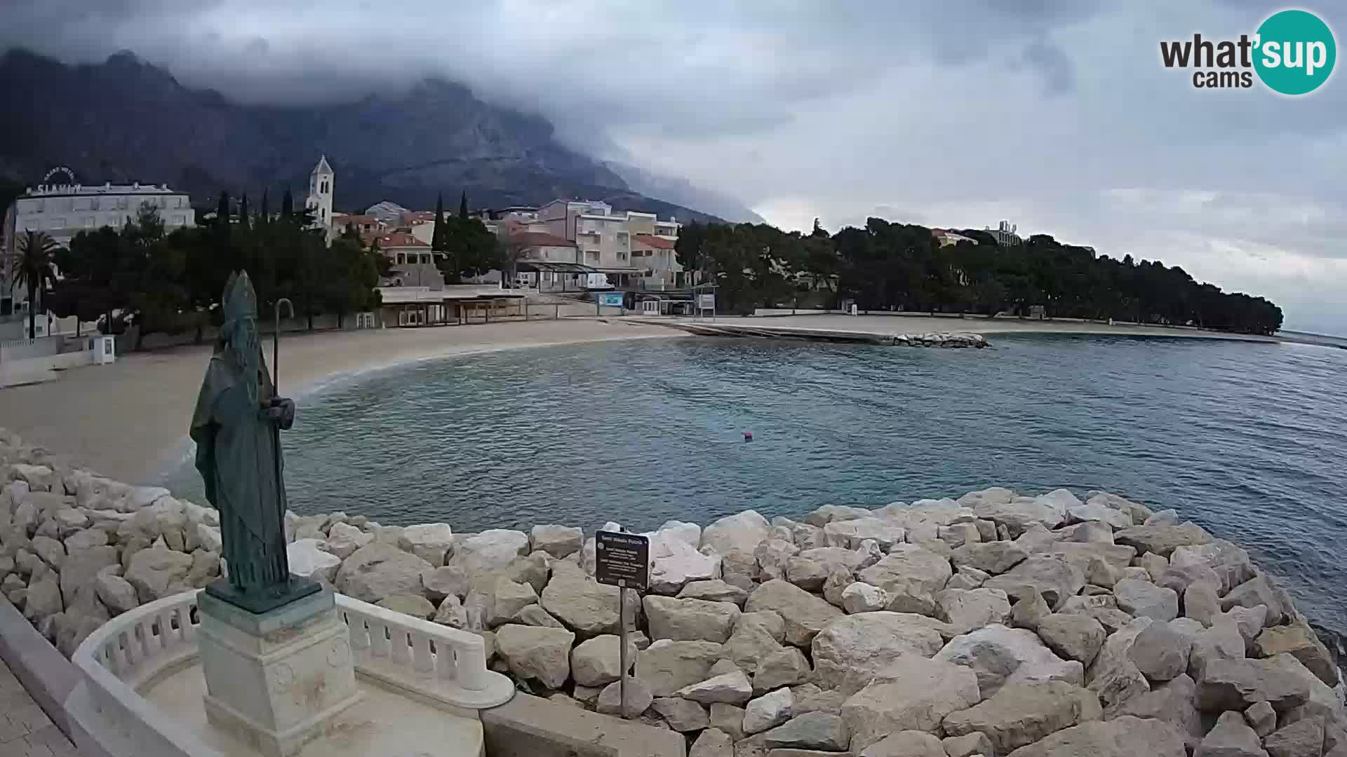 Web kamera Baška Voda – Sv. Nikola i plaža