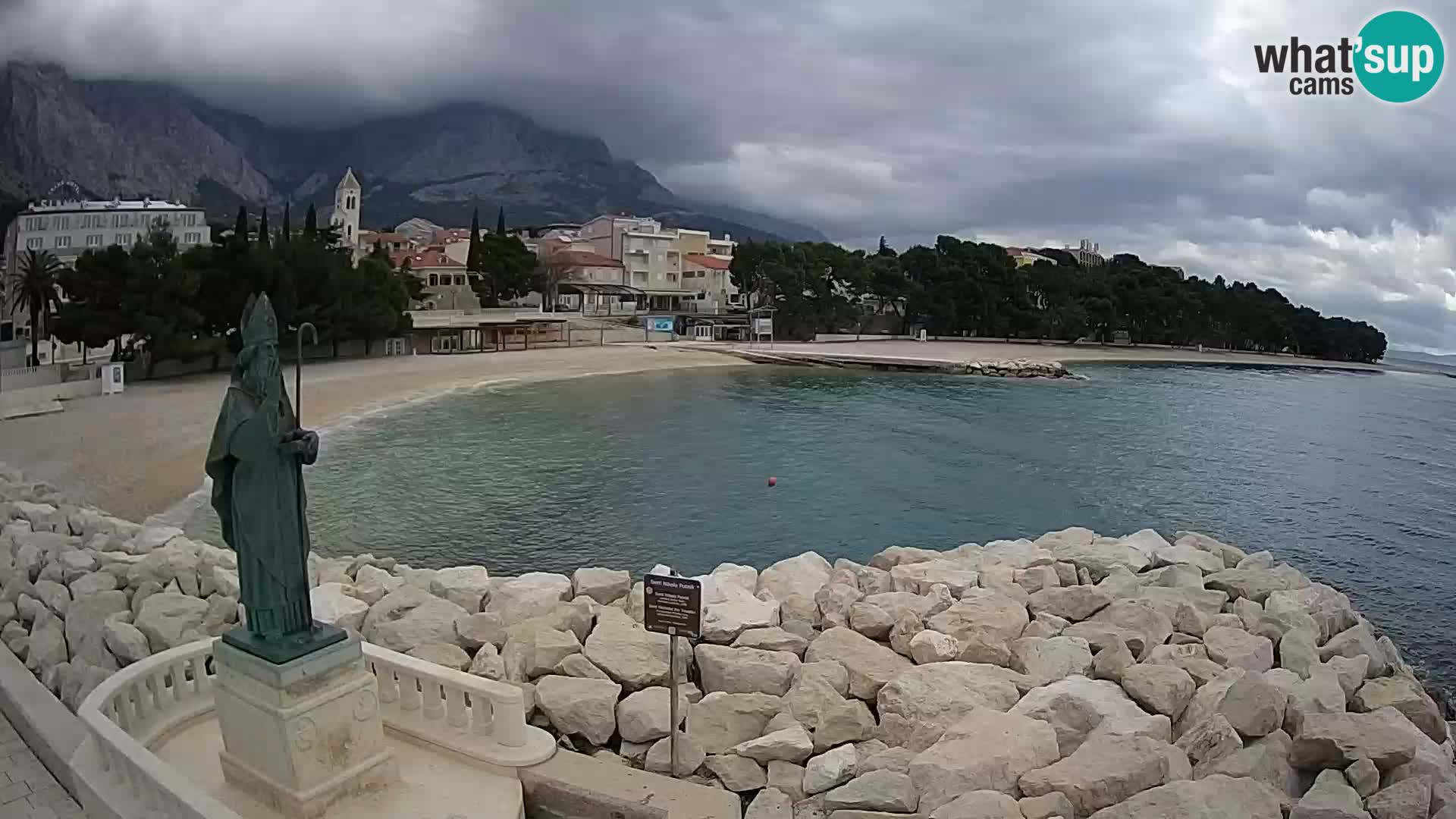 Web kamera Baška Voda – Sv. Nikola i plaža