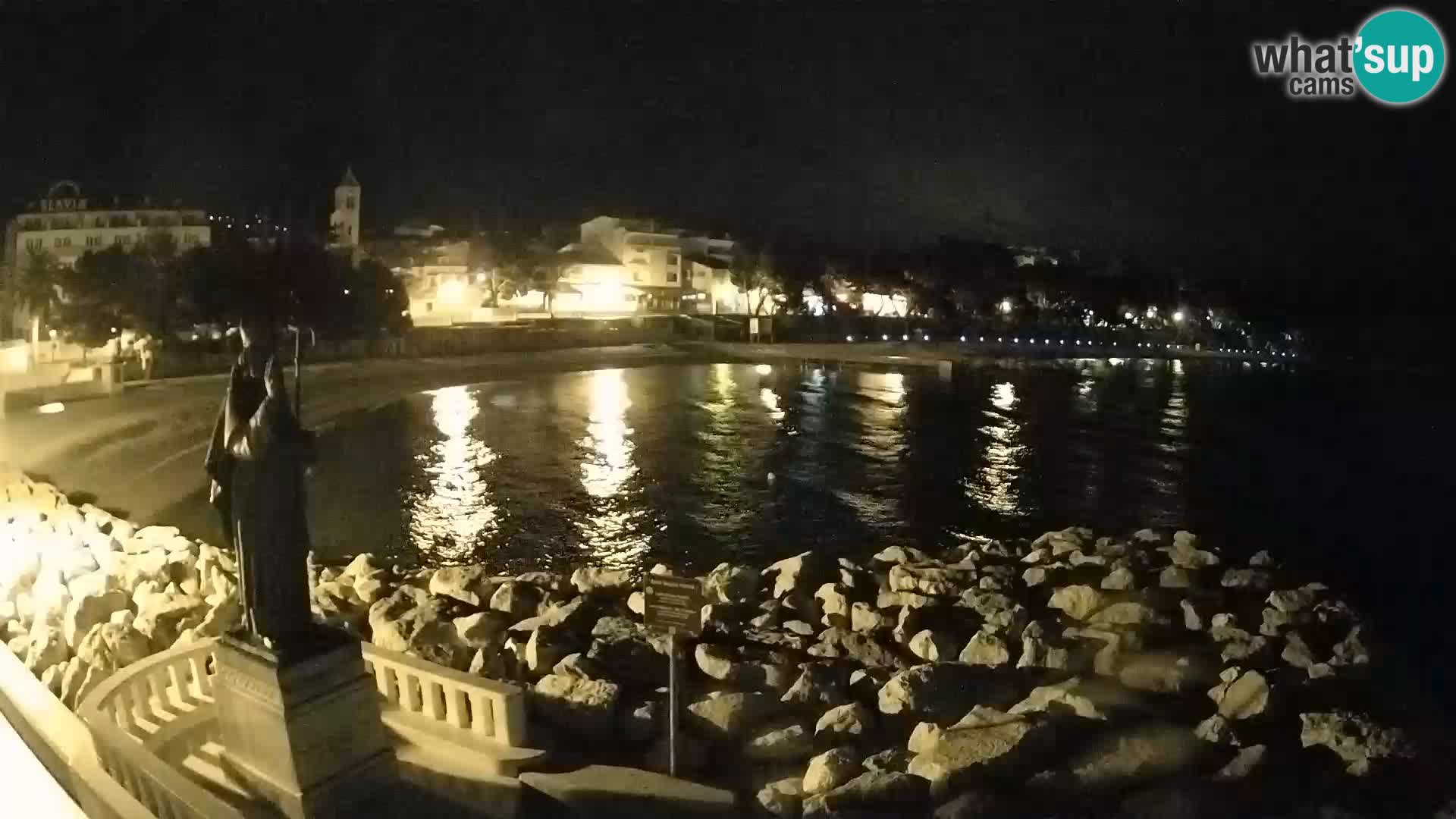 Webcam live Baška Voda – St. Nikola und Strand