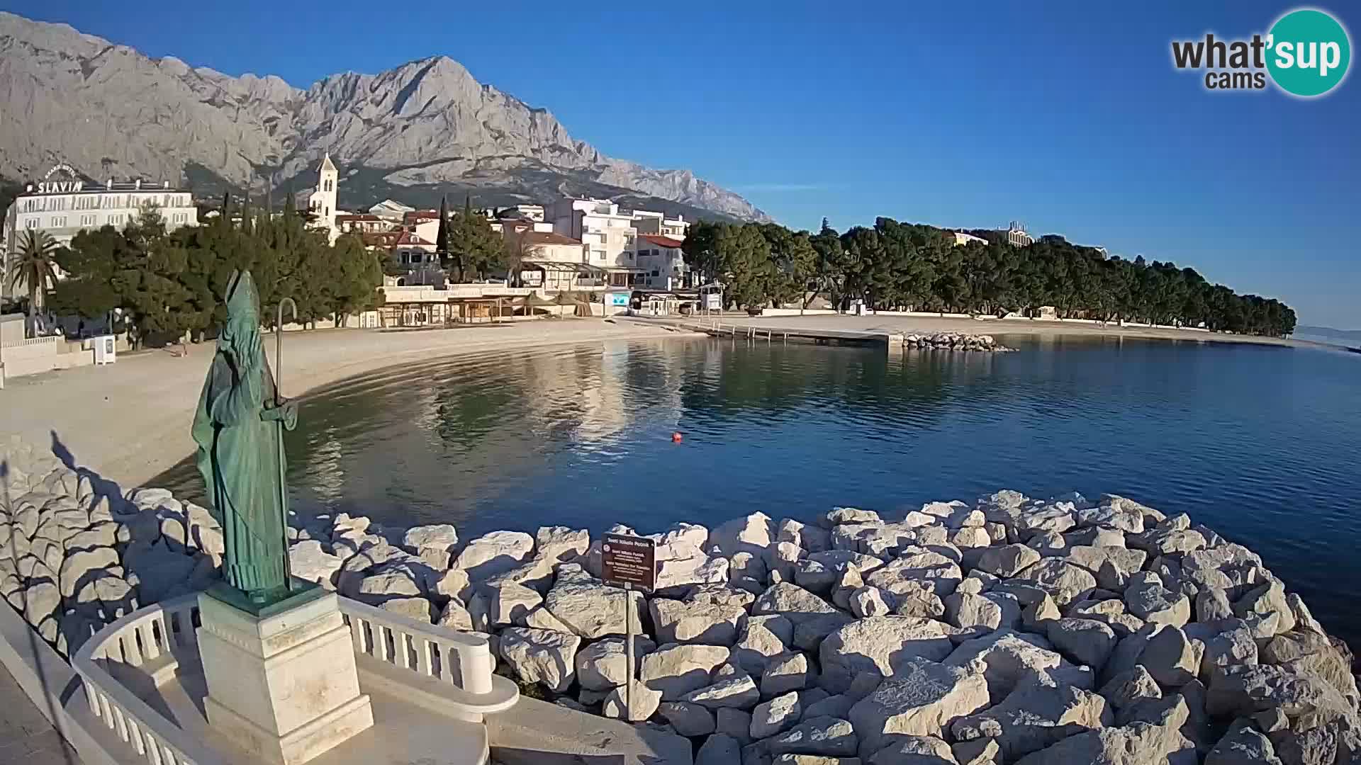 Web kamera Baška Voda – Sv. Nikola i plaža