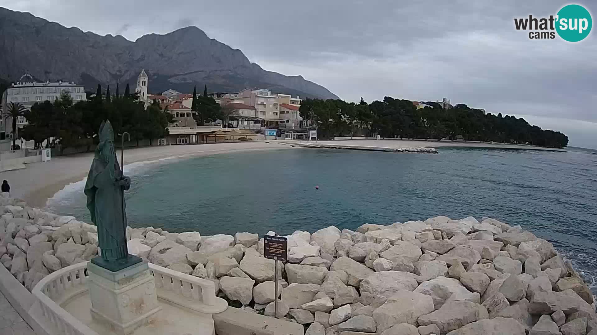 Web kamera Baška Voda – Sv. Nikola i plaža