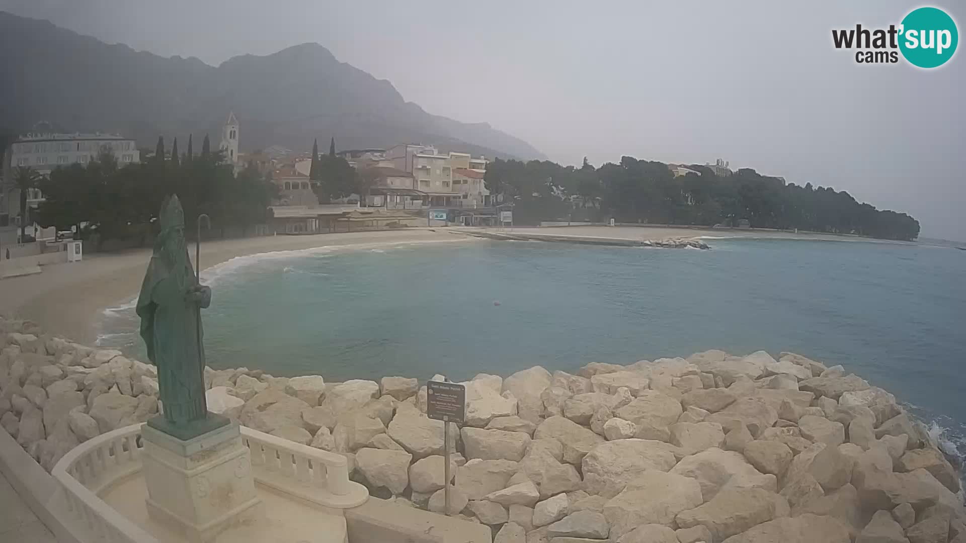 Webcam live Baška Voda – St. Nikola und Strand