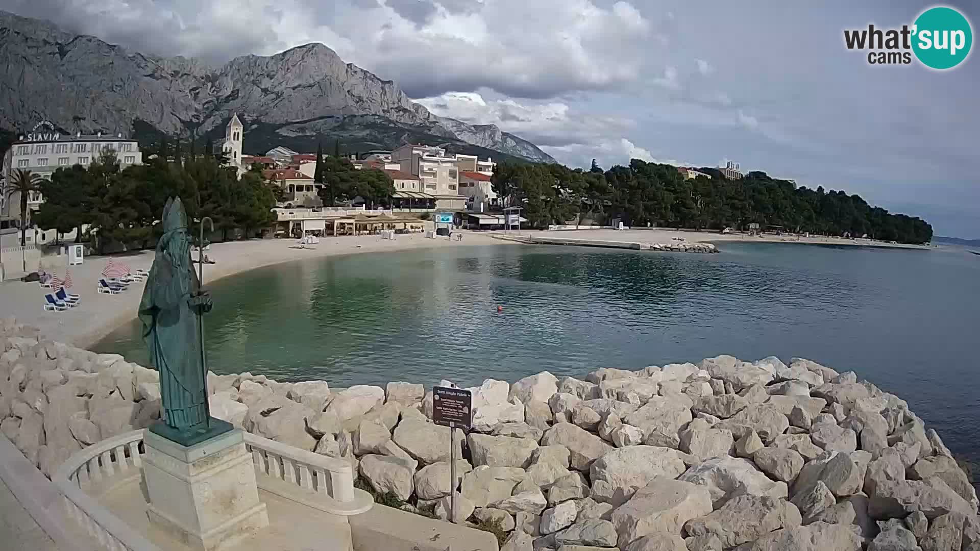 Web kamera Baška Voda – Sv. Nikola i plaža