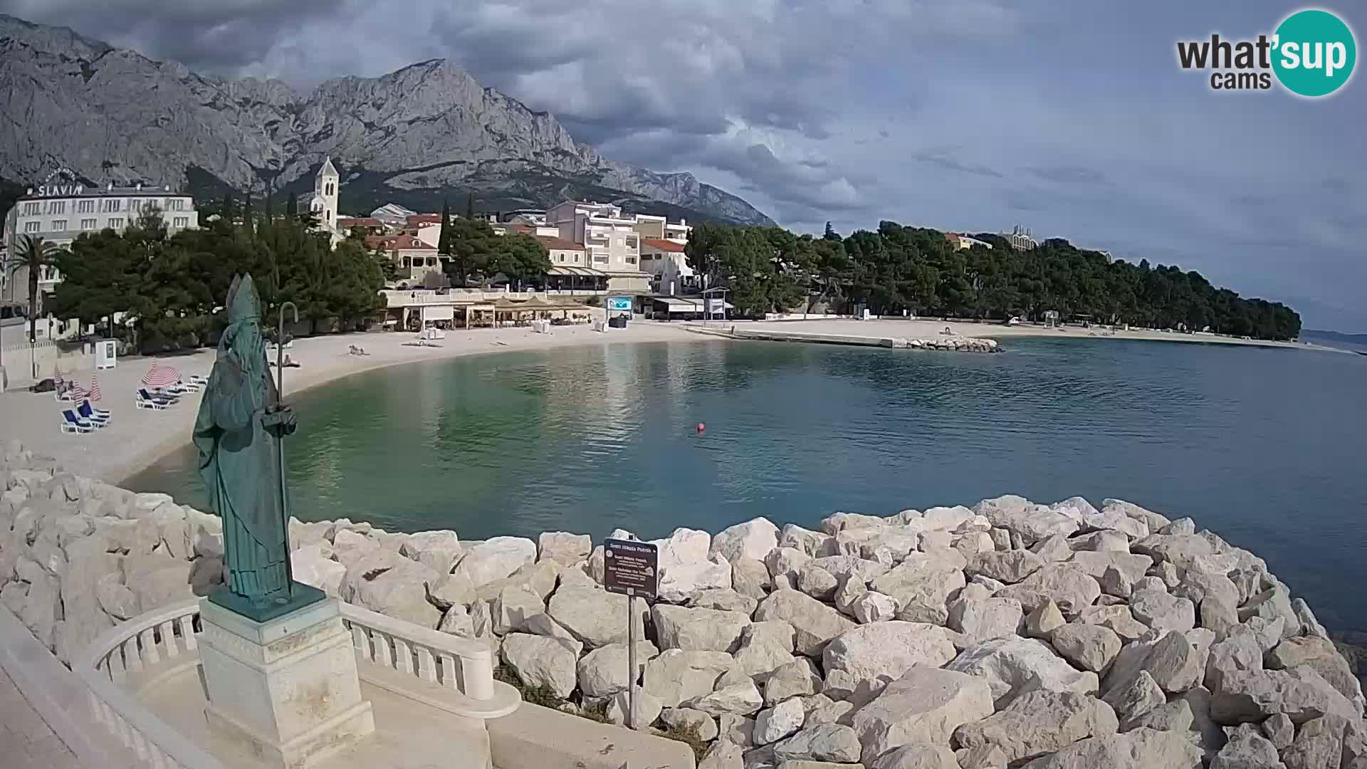 Web kamera Baška Voda – Sv. Nikola i plaža
