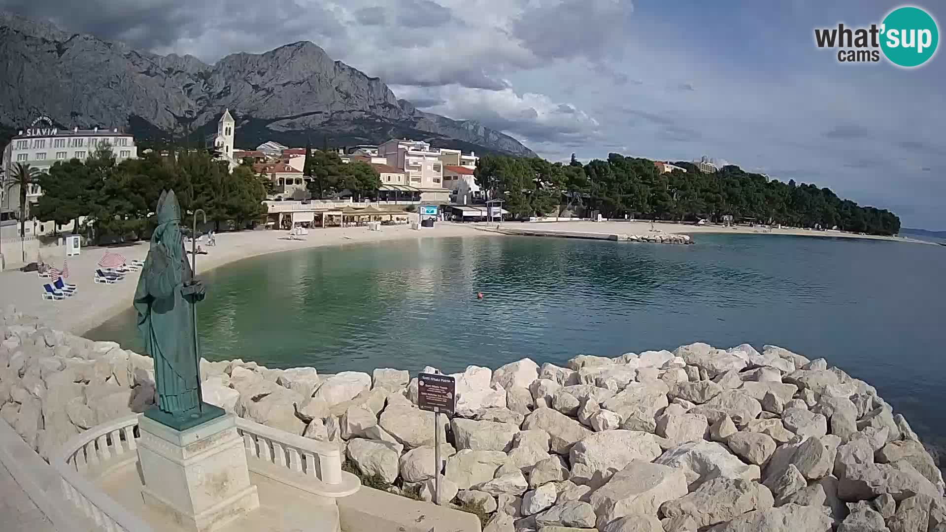 Web kamera Baška Voda – Sv. Nikola i plaža