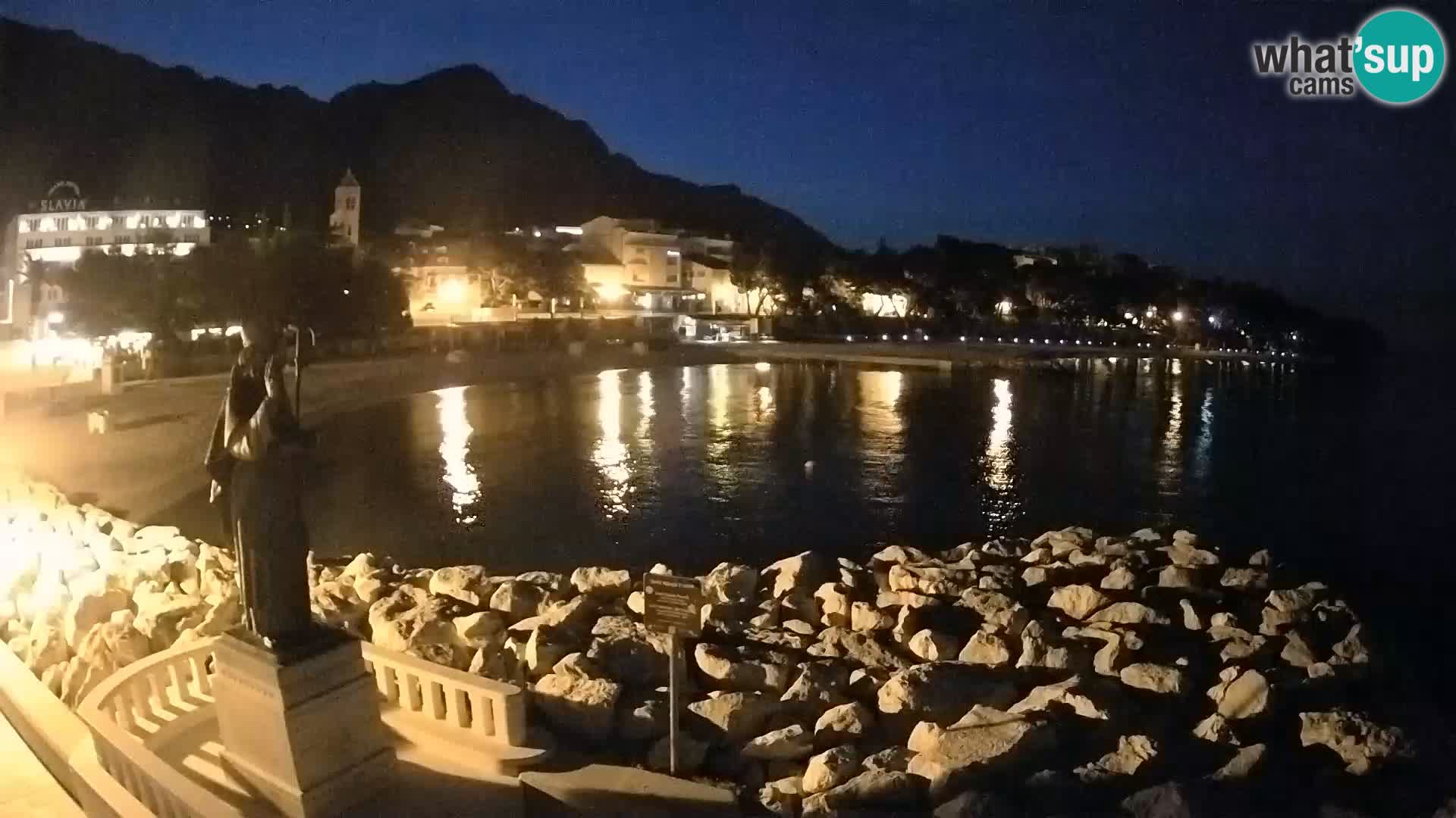 Spletna kamera Baška Voda – Sv. Nikola in plaža