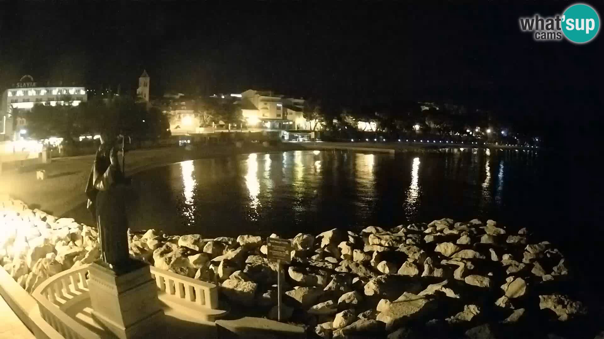Webcam live Baška Voda – St. Nikola und Strand
