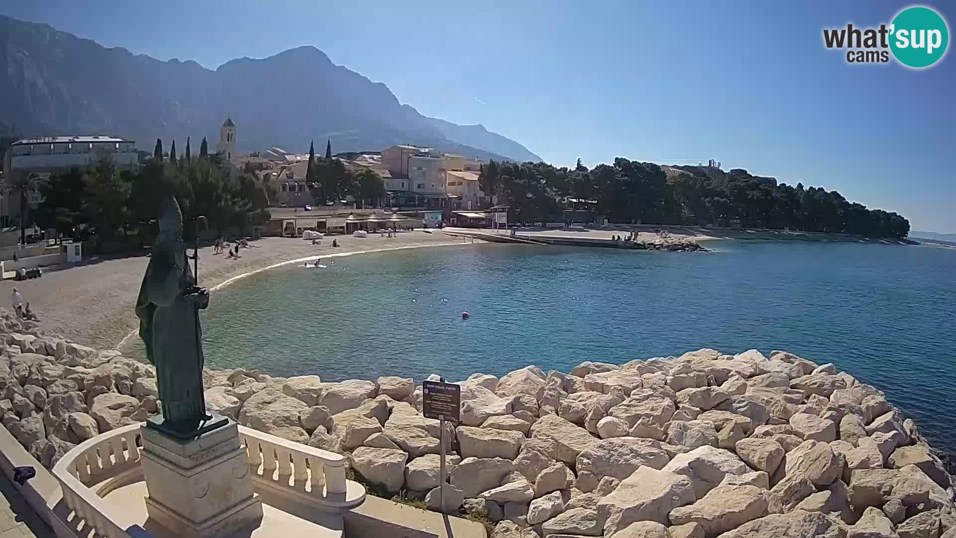 Webcam live Baška Voda – St. Nikola und Strand